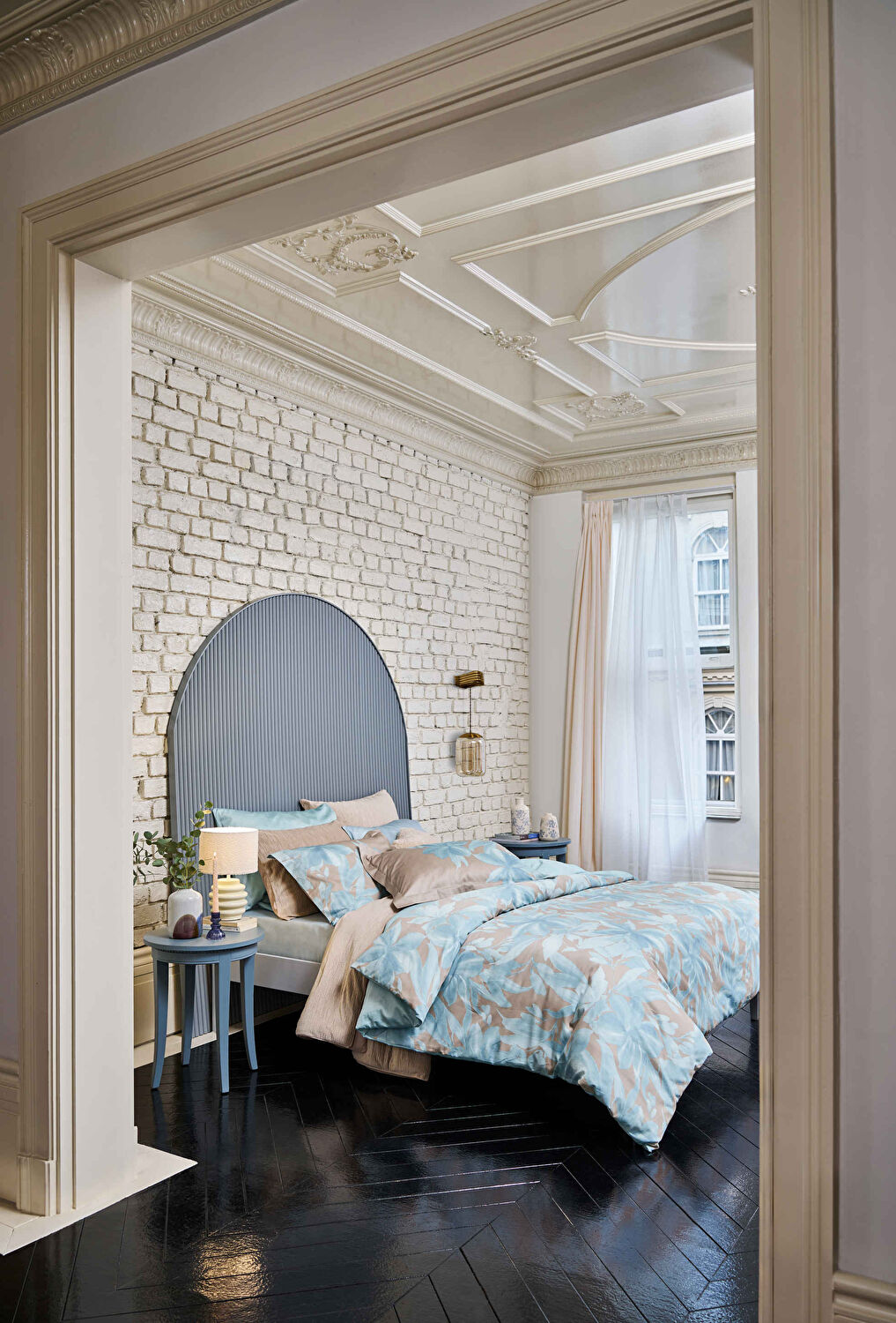 Linens Azure 220 Tc Pamuk Saten Çift Kişilik Nevresim Takımı