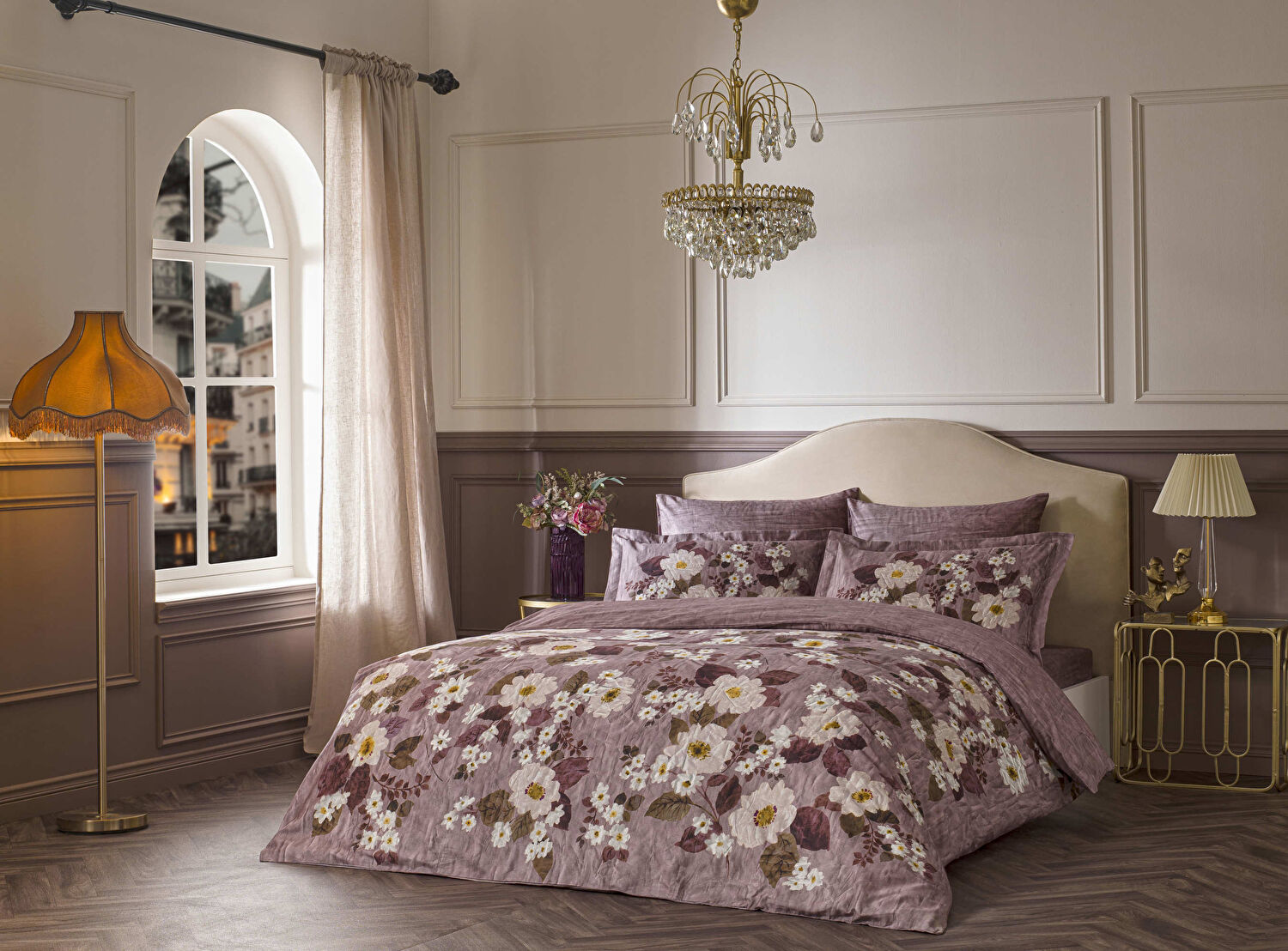Linens Sc Velour Nevresim Takımı Çift Kişilik Pembe
