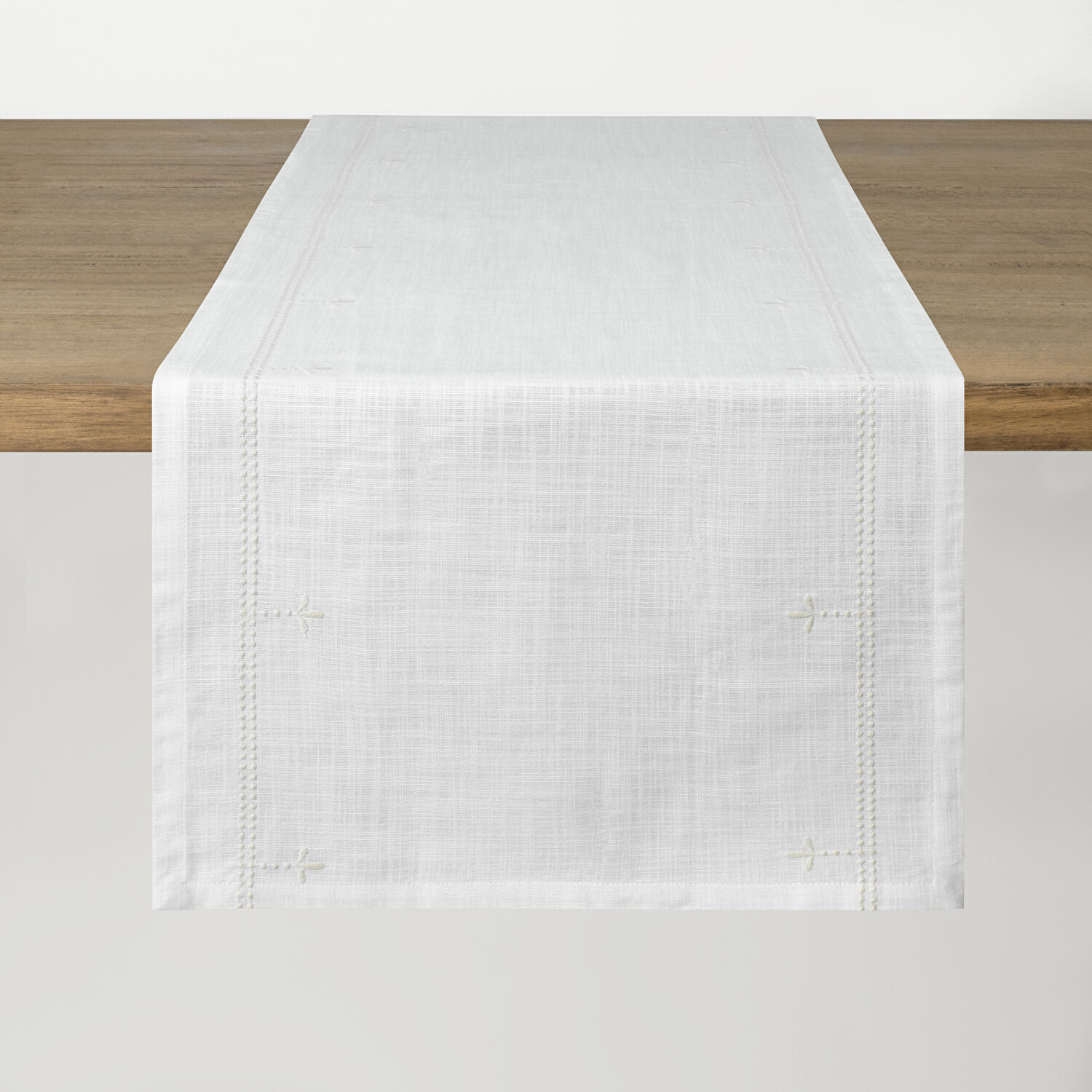 Linens Dove 45x170 cm Runner Kırık Beyaz