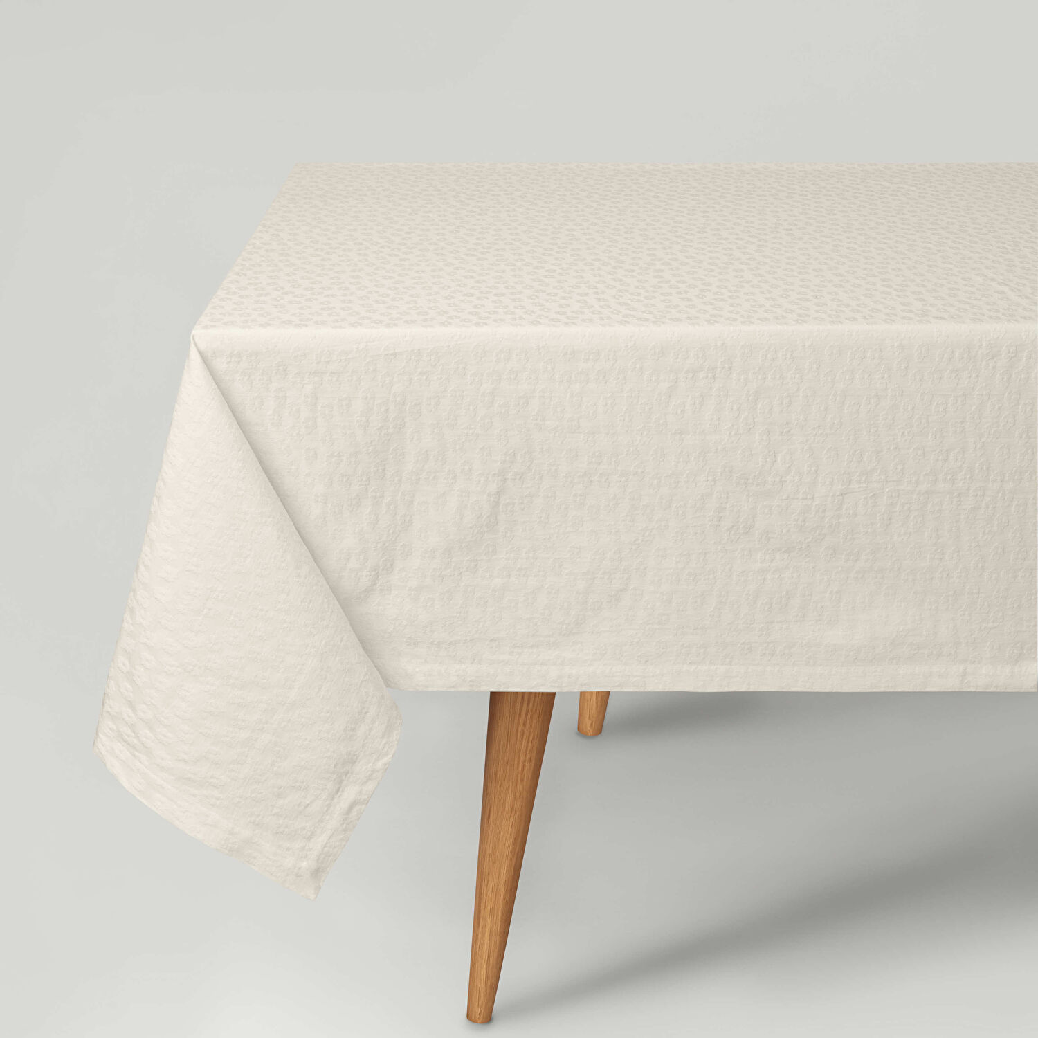 Linens Motion 150x300 cm Masa Örtüsü Ekru