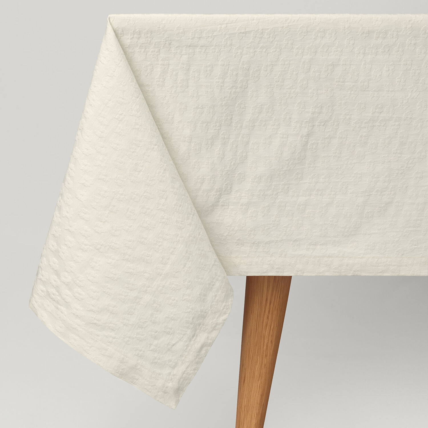 Linens Motion 150x300 cm Masa Örtüsü Ekru