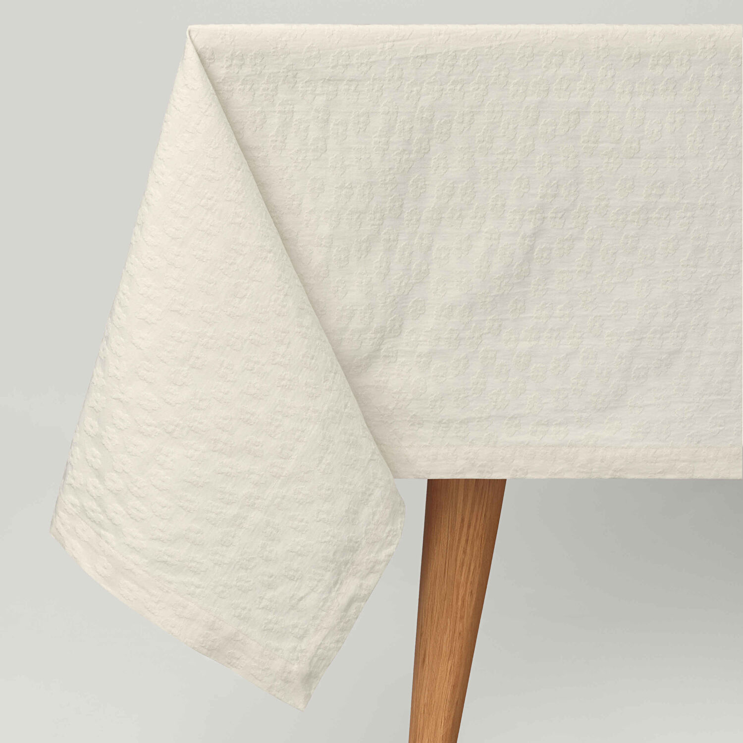 Linens Motion 150x300 cm Masa Örtüsü Ekru