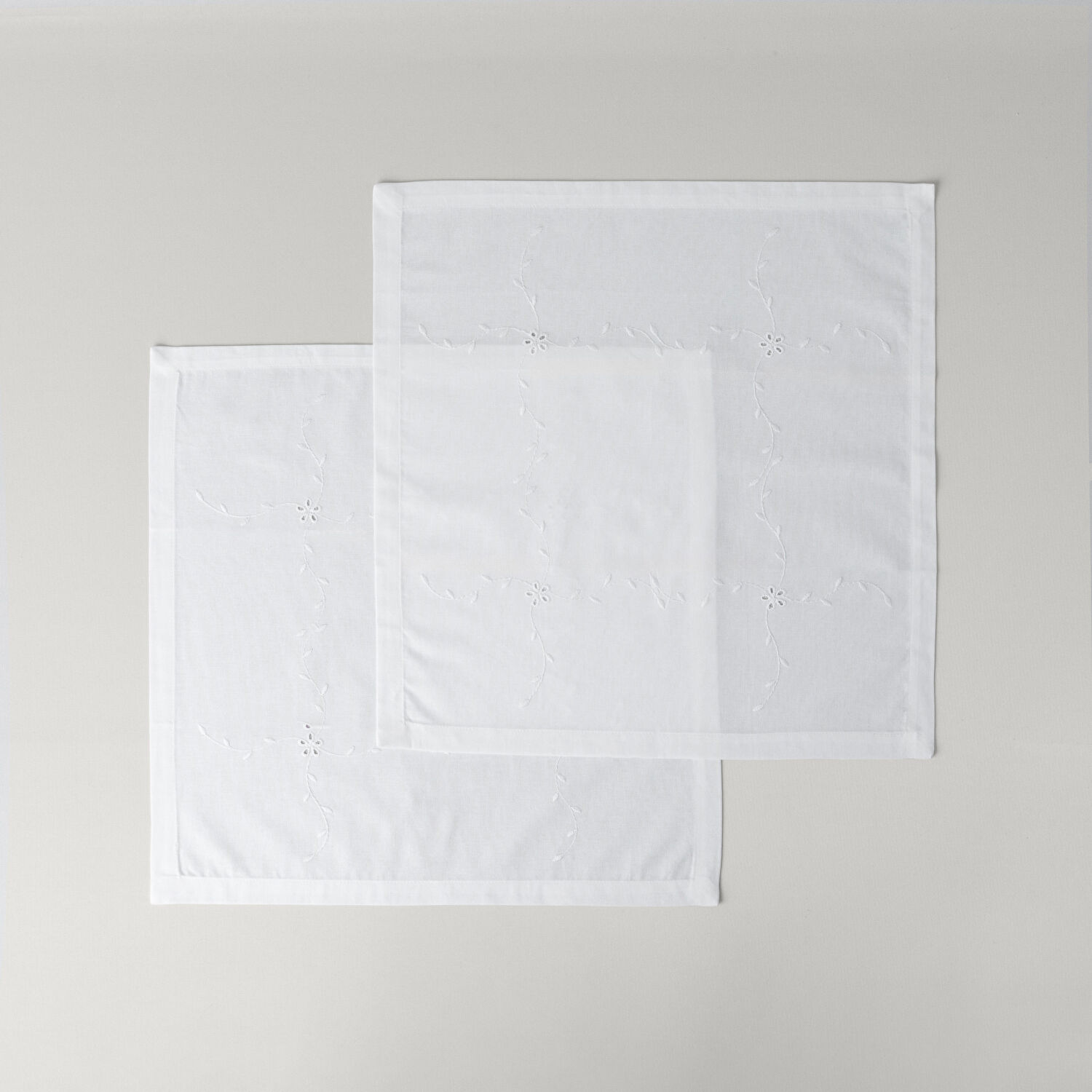 Linens Petunıa 45x45 cm 2'li Peçete Kırık Beyaz