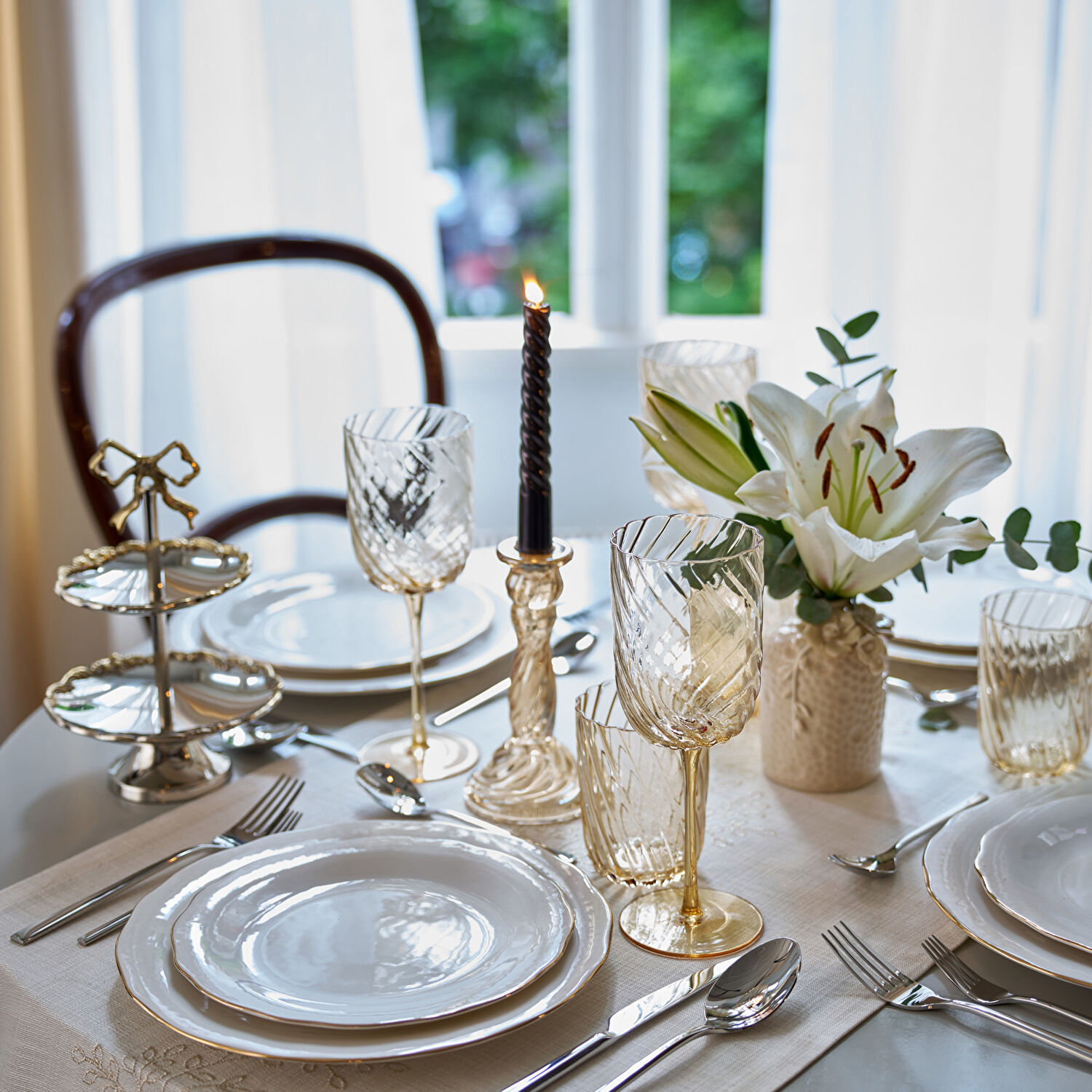 Linens Patrick 45x170 cm Runner Kırık Beyaz