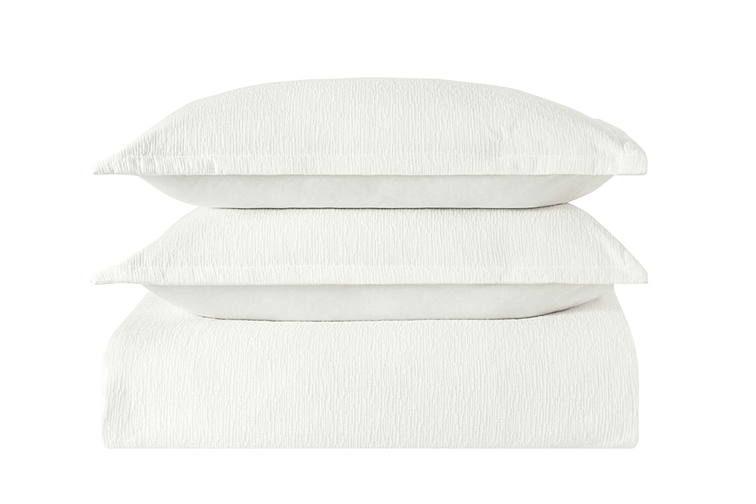 Linens White Collection Glint Çift Kişilik Yatak Örtüsü Seti Beyaz