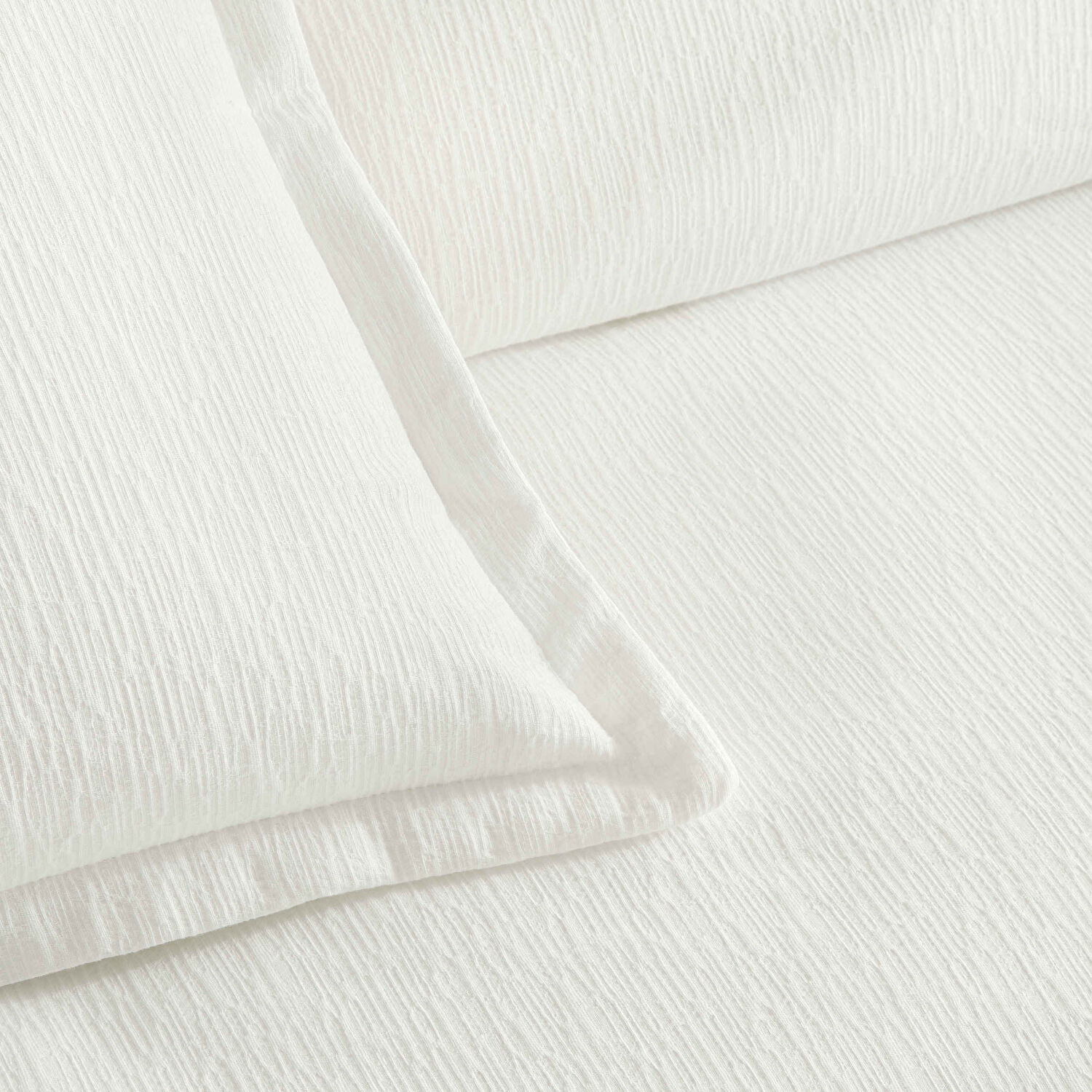 Linens White Collection Glint Çift Kişilik Yatak Örtüsü Seti Beyaz