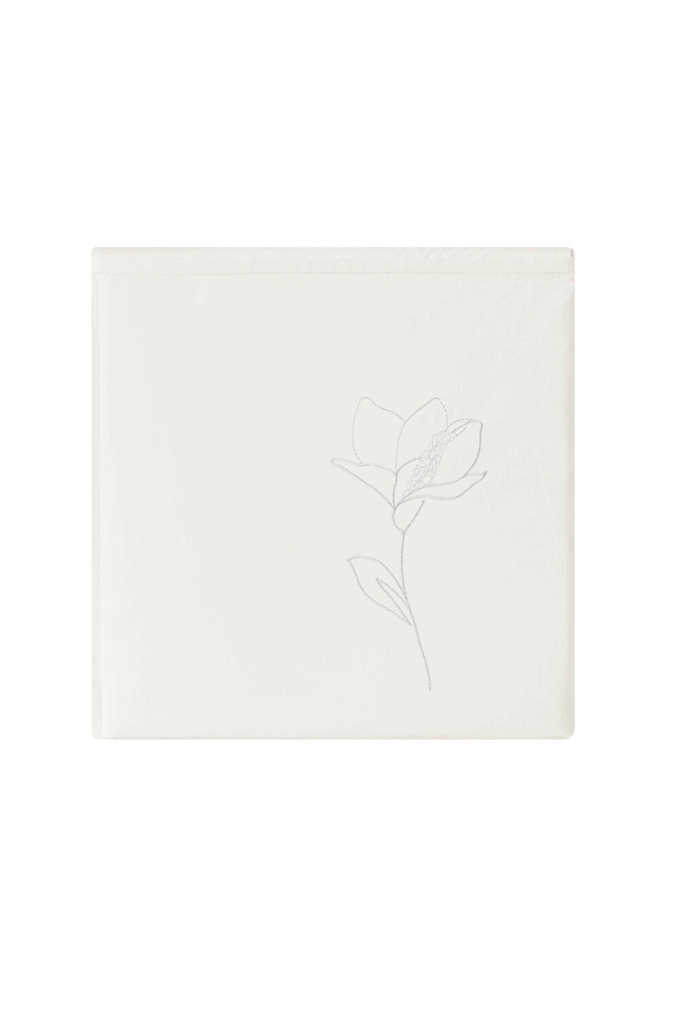 Linens White Collection Magnela UC Pamuk Brode Çift Kişilik Nevresim Takımı Beyaz