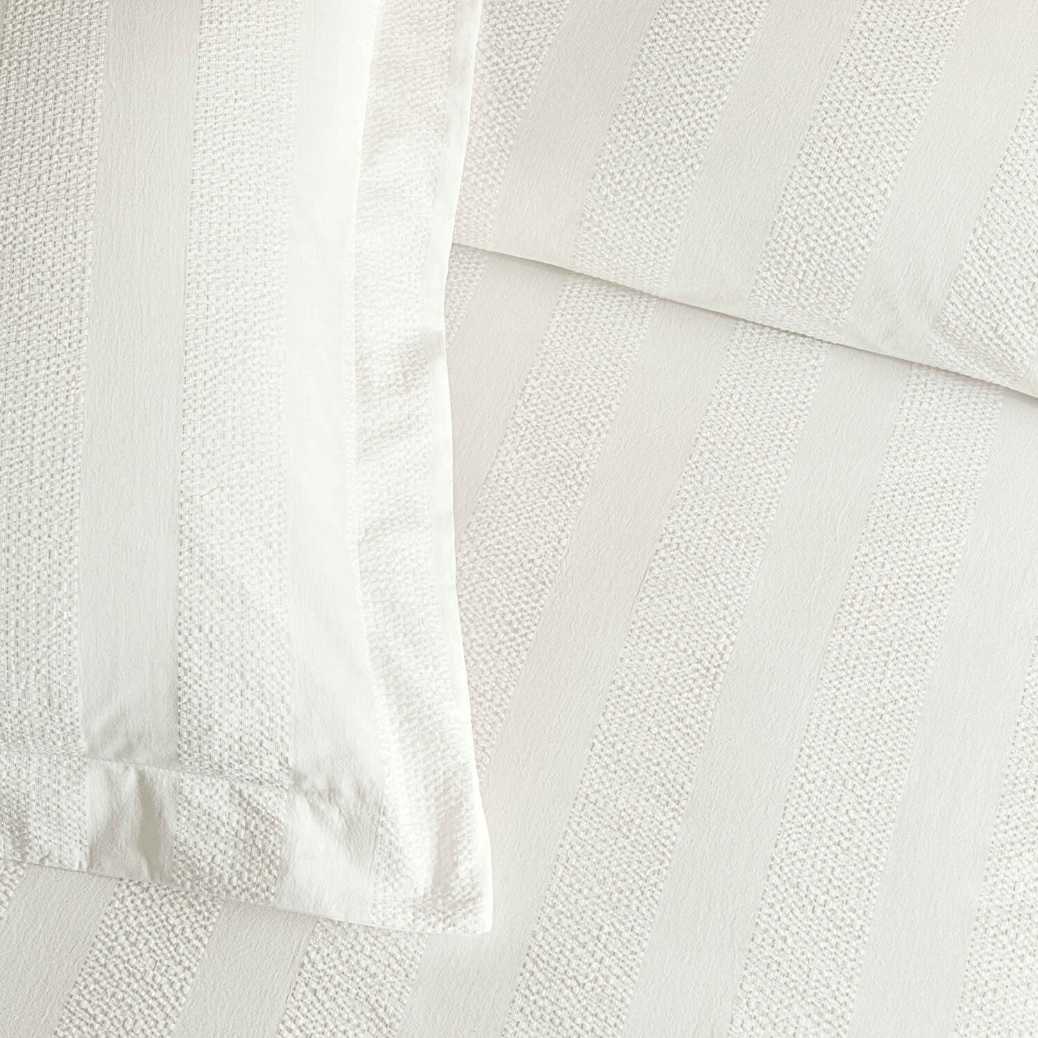 Linens White Collection Gracine UC Pamuk Jakar Çift Kişilik Nevresim Takımı Beyaz