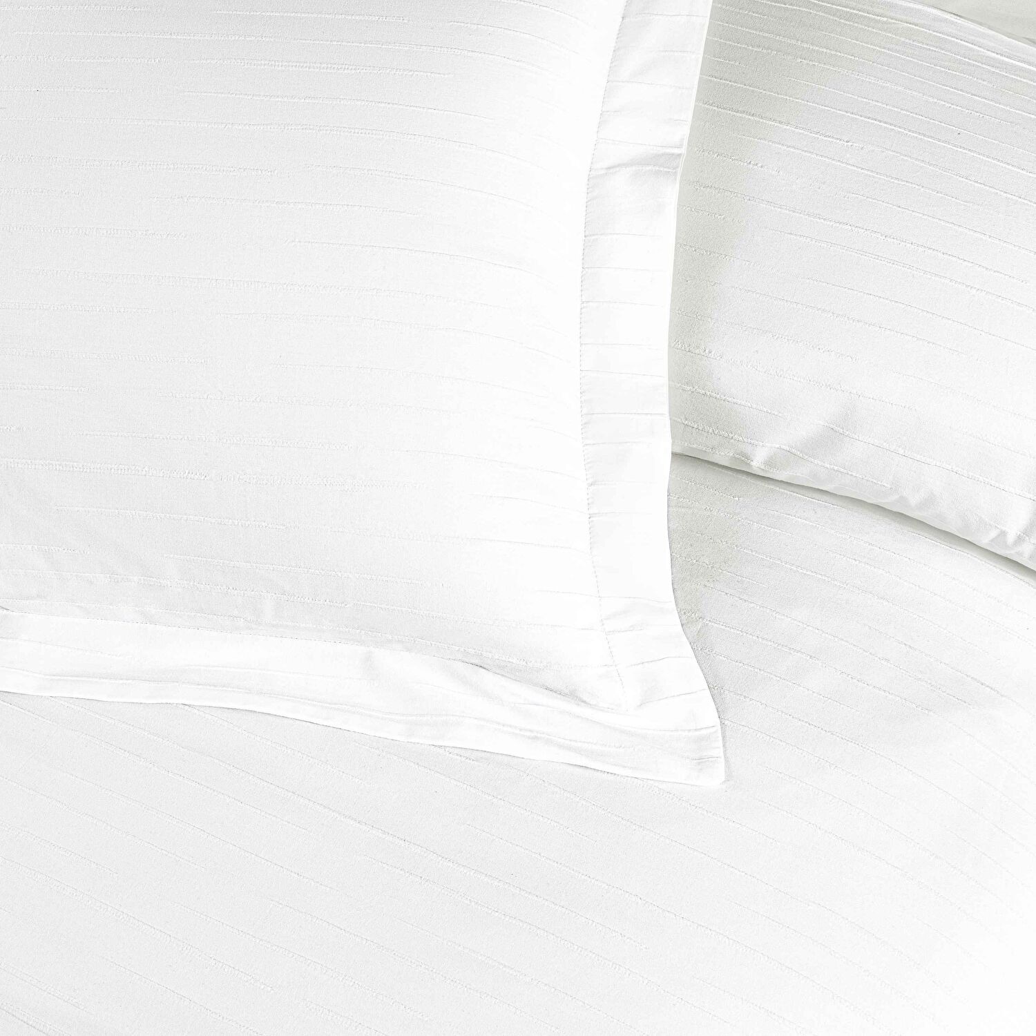 Linens White Collection Siren UC Pamuk Jakar Çift Kişilik Nevresim Takımı Beyaz