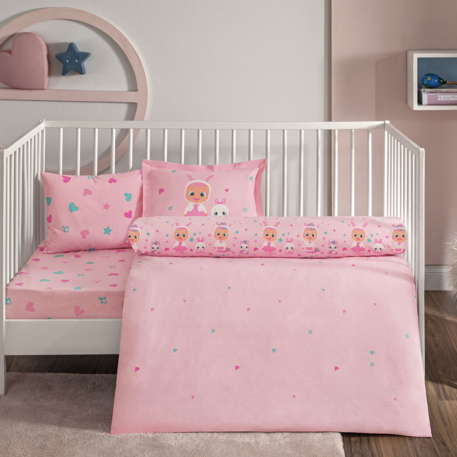 Taç Lisanslı Cry Babies Sweet Baby Pamuk Bebek Nevresim Takımı