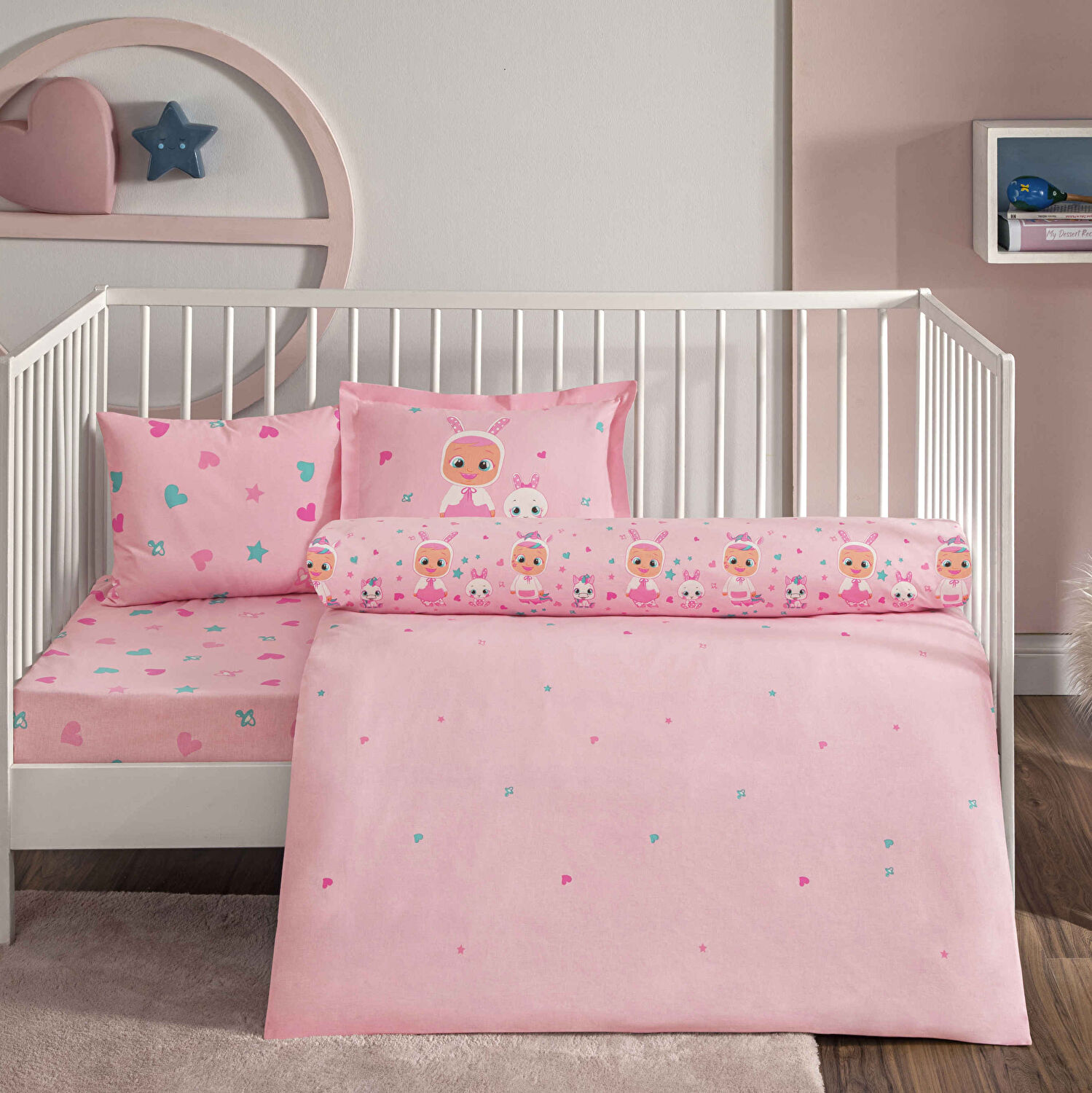 Taç Lisanslı Cry Babies Sweet Baby Pamuk Bebek Nevresim Takımı