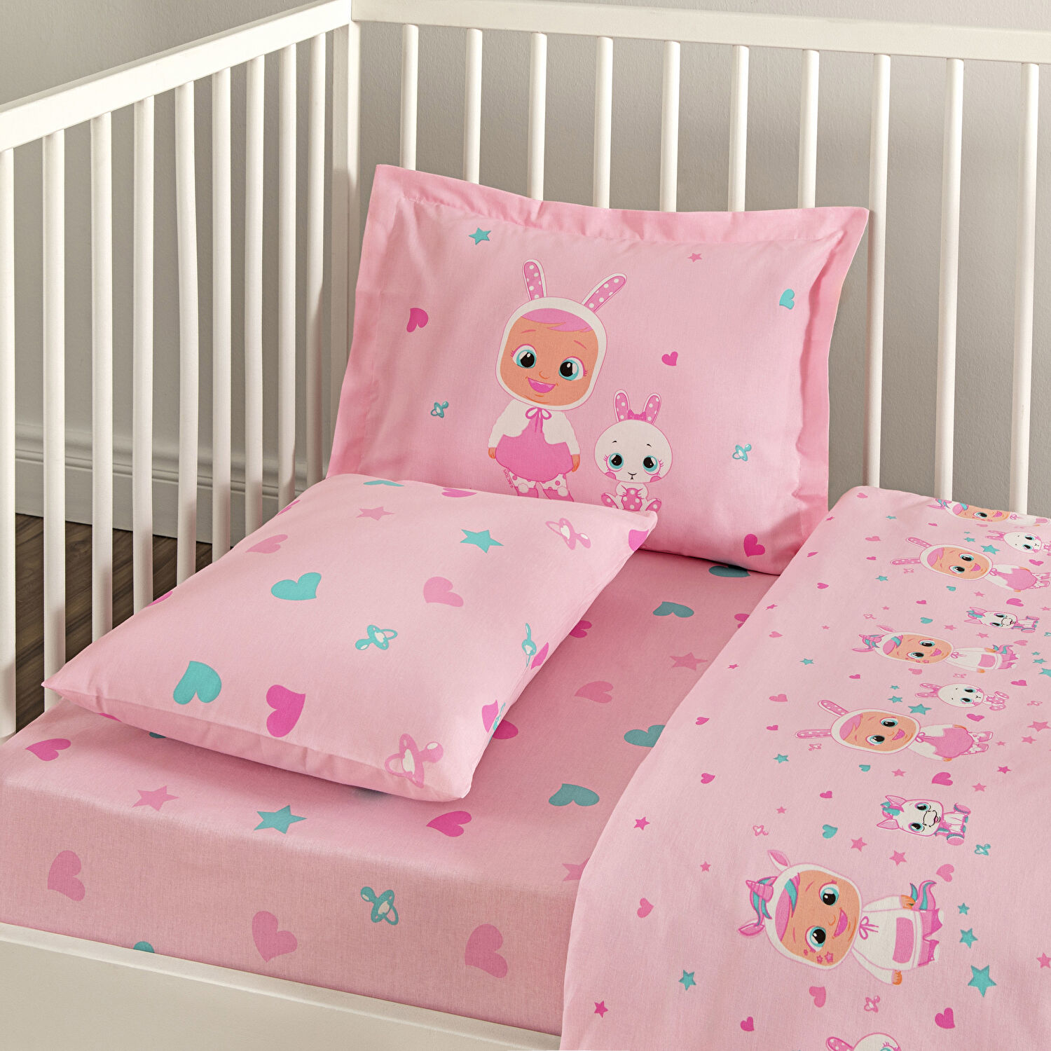 Taç Lisanslı Cry Babies Sweet Baby Pamuk Bebek Nevresim Takımı