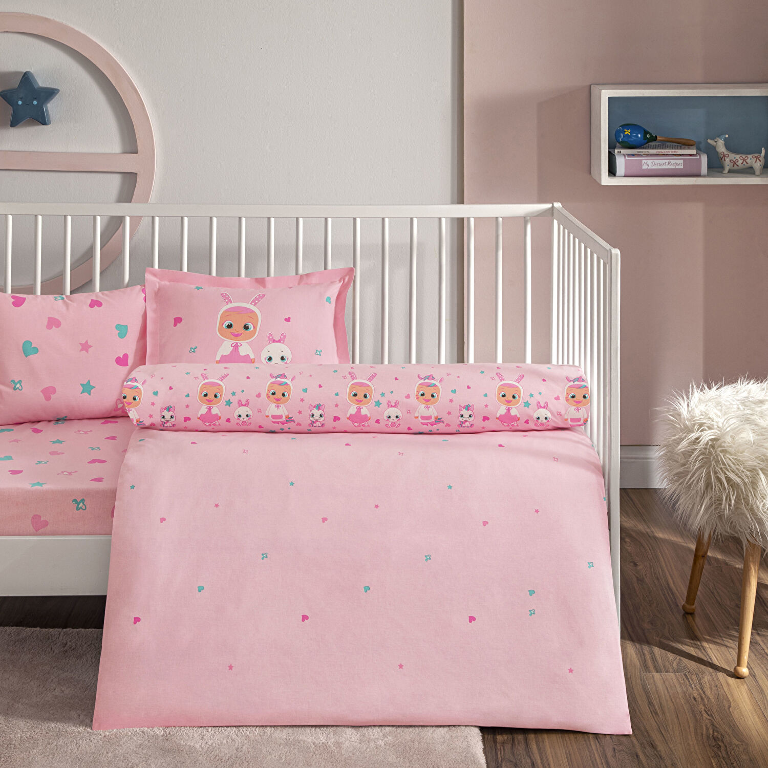 Taç Lisanslı Cry Babies Sweet Baby Pamuk Bebek Nevresim Takımı