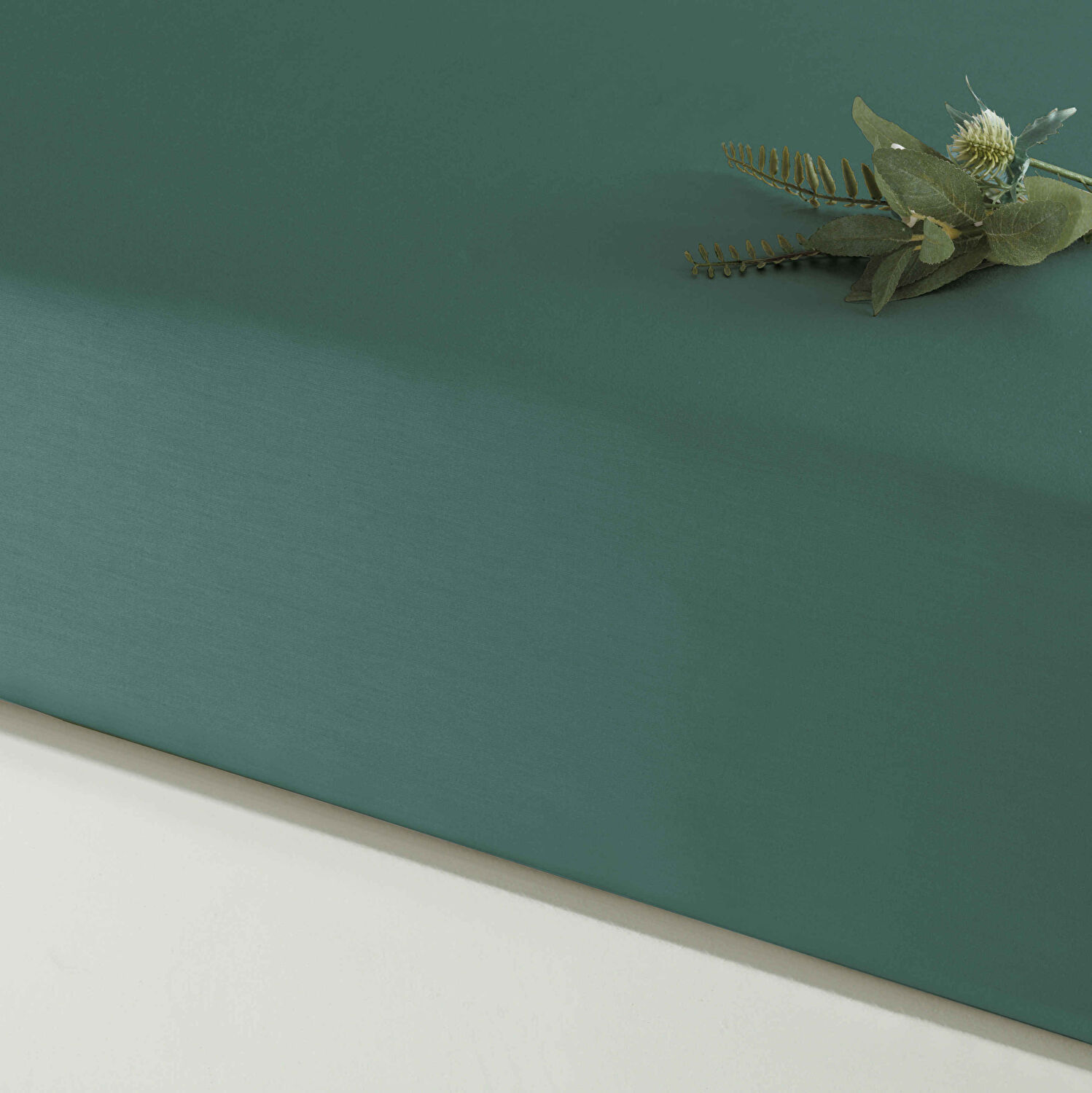 Linens Mix&Match Pamuk Saten Queen Size Lastikli Çarşaf Petrol