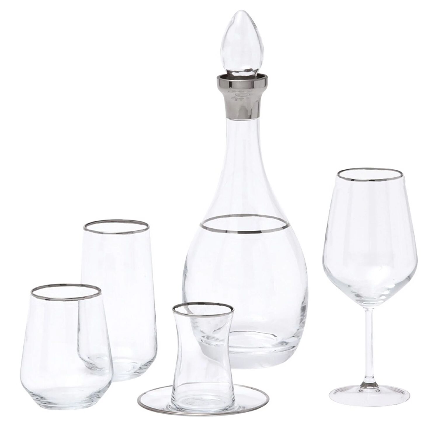 Pierre Cardin Arty Platin 31 Parça Cam Su Takımı