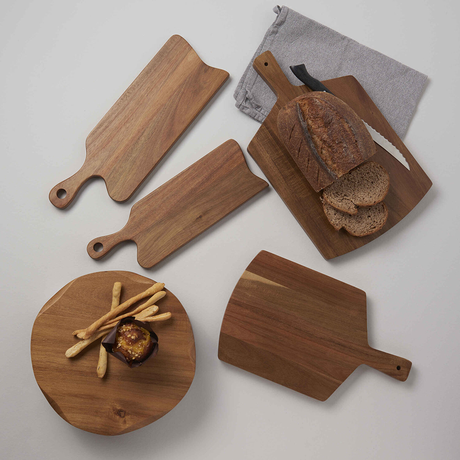 Linens Accacia Akasya 43,5x26x7x2 cm Kesme Tahtası