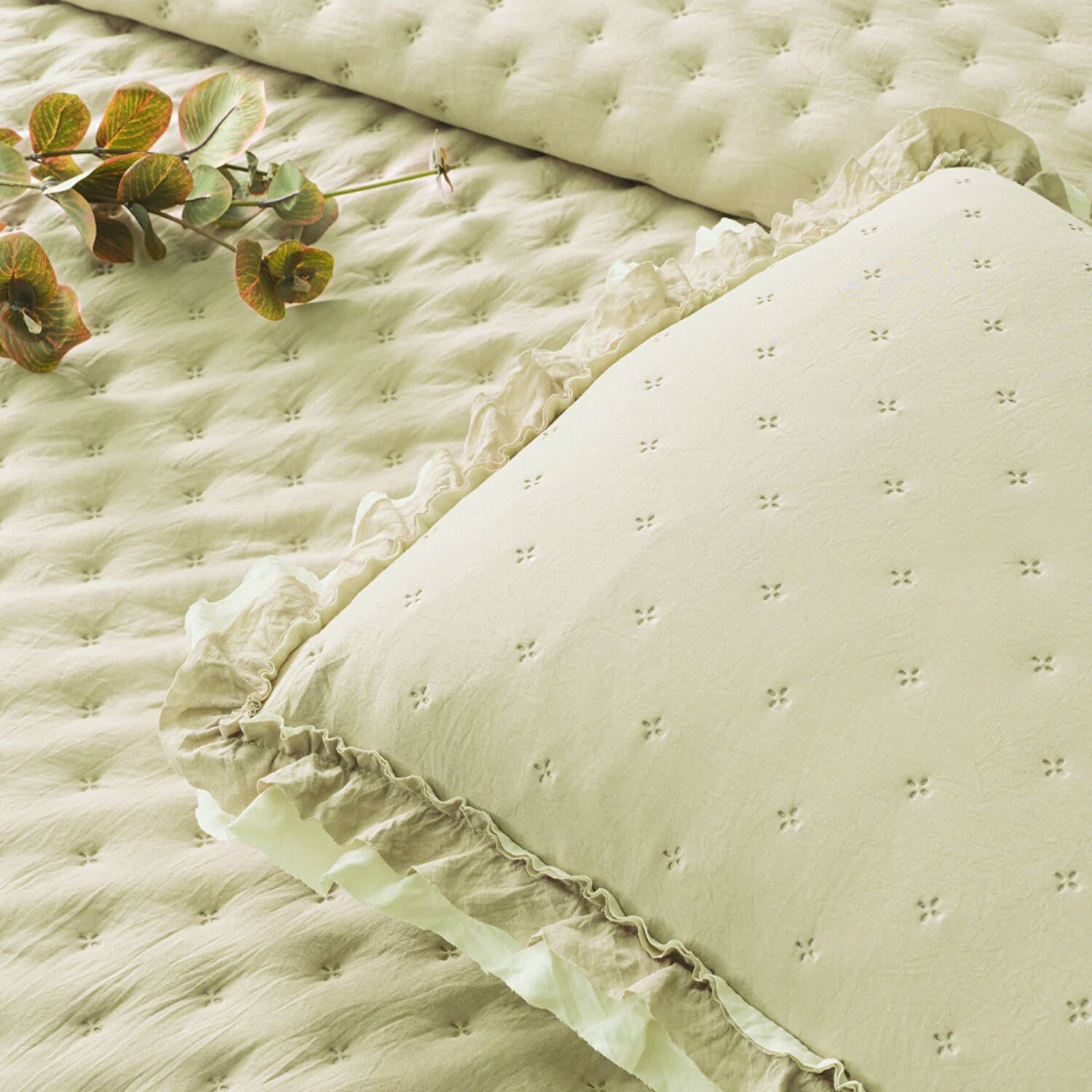 Linens Scarlett Çift Kişilik Yatak Örtüsü Seti Kahve