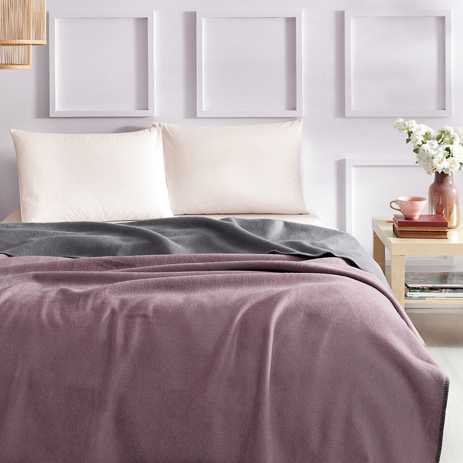 Linens Gloria Çift Kişilik Battaniye Pembe