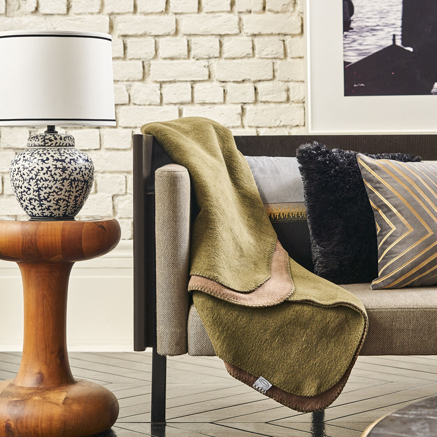 Linens Gloria Çift Kişilik Battaniye Yeşil