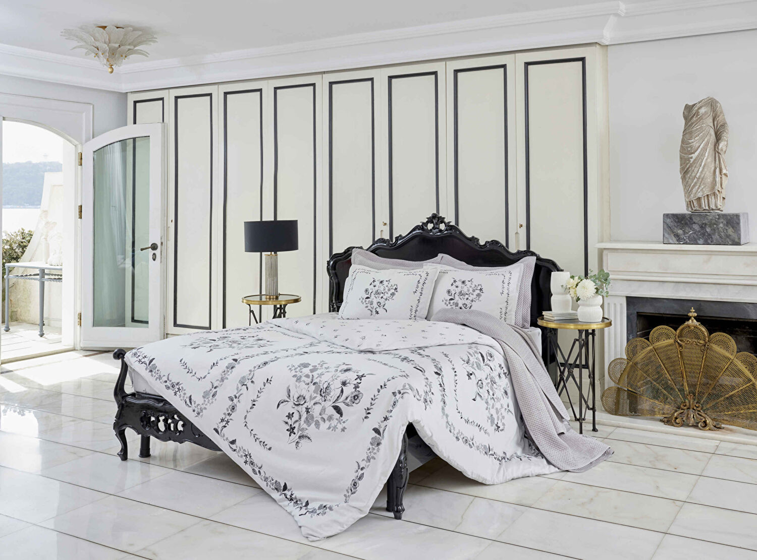 Linens Glace Çift Kişilik Yatak Örtüsü Seti Gri