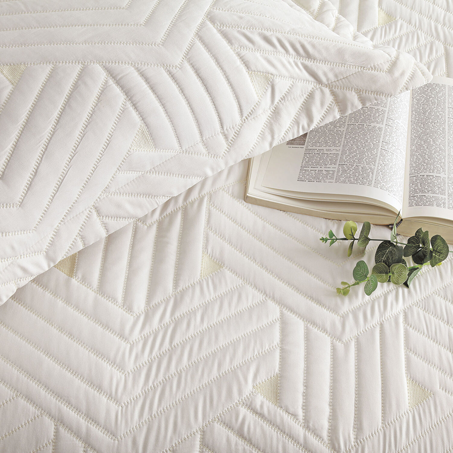 Linens Vita Çift Kişilik Yatak Örtüsü Seti Beyaz