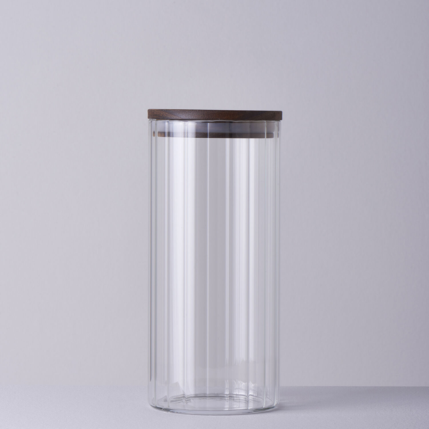 Linens Stripe Roller Cam-Akasya Kapak 1700 ml 10x10x28 cm Kavanoz