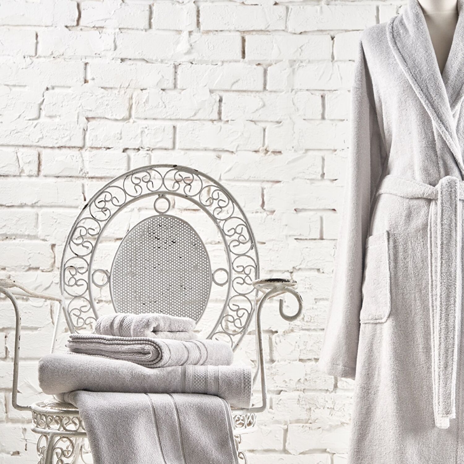 Linens Soft Pamuk 85x150 cm Banyo Havlusu Gri