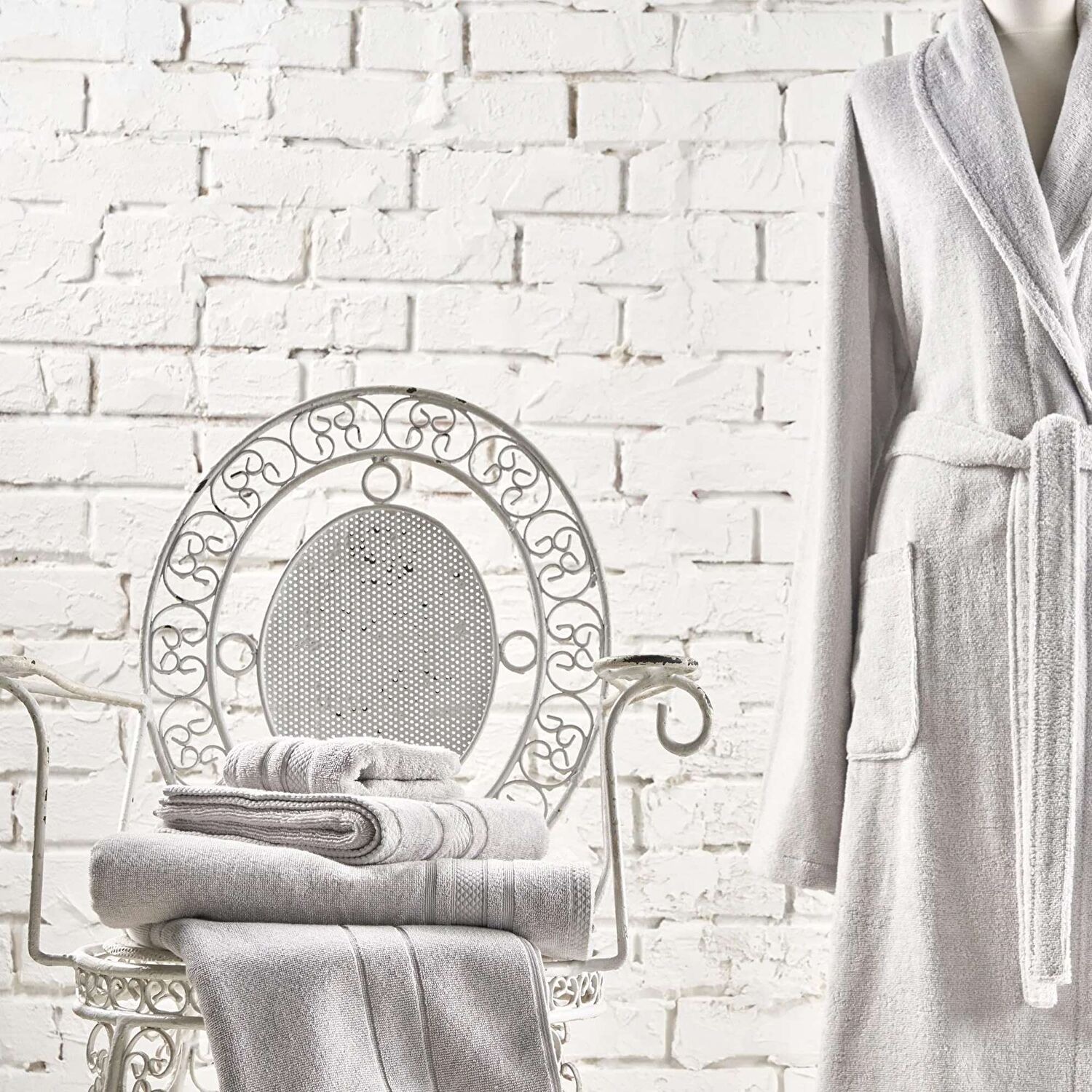 Linens Soft Pamuk 85x150 cm Banyo Havlusu Gri