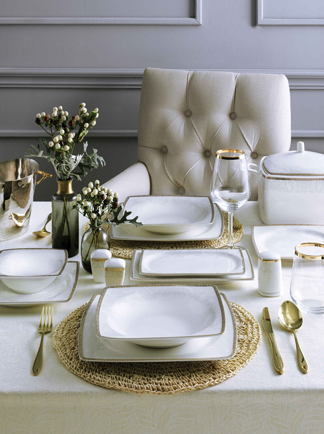 Pierre Cardin Margie 60 Parça 12 Kişilik Yemek Takımı