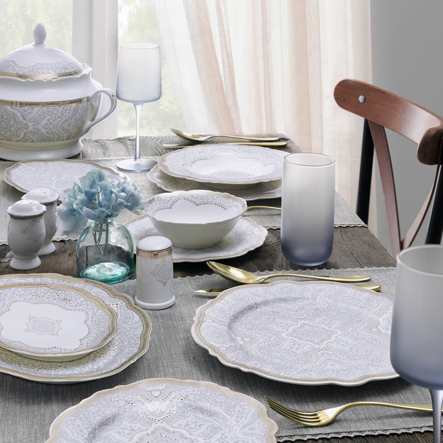 Pierre Cardin Nerissa 60 Parça 12 Kişilik Yemek Takımı