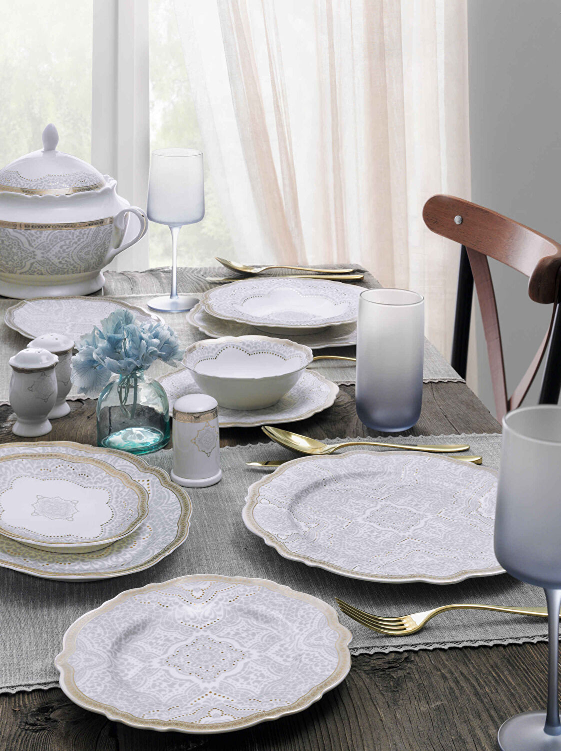 Pierre Cardin Nerissa 60 Parça 12 Kişilik Yemek Takımı