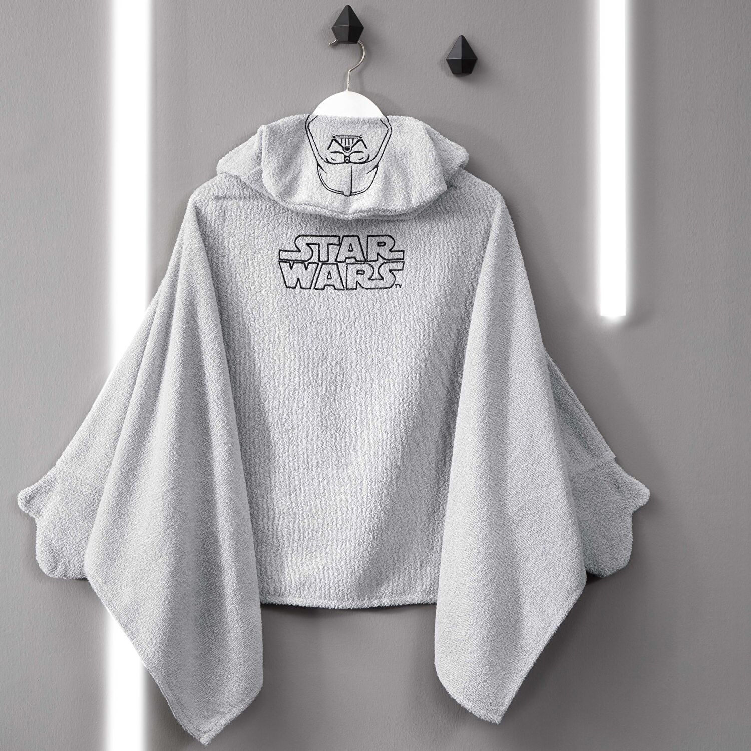 Lisanslı Star Wars Pamuk 75x130 cm Havlu Panço Gri