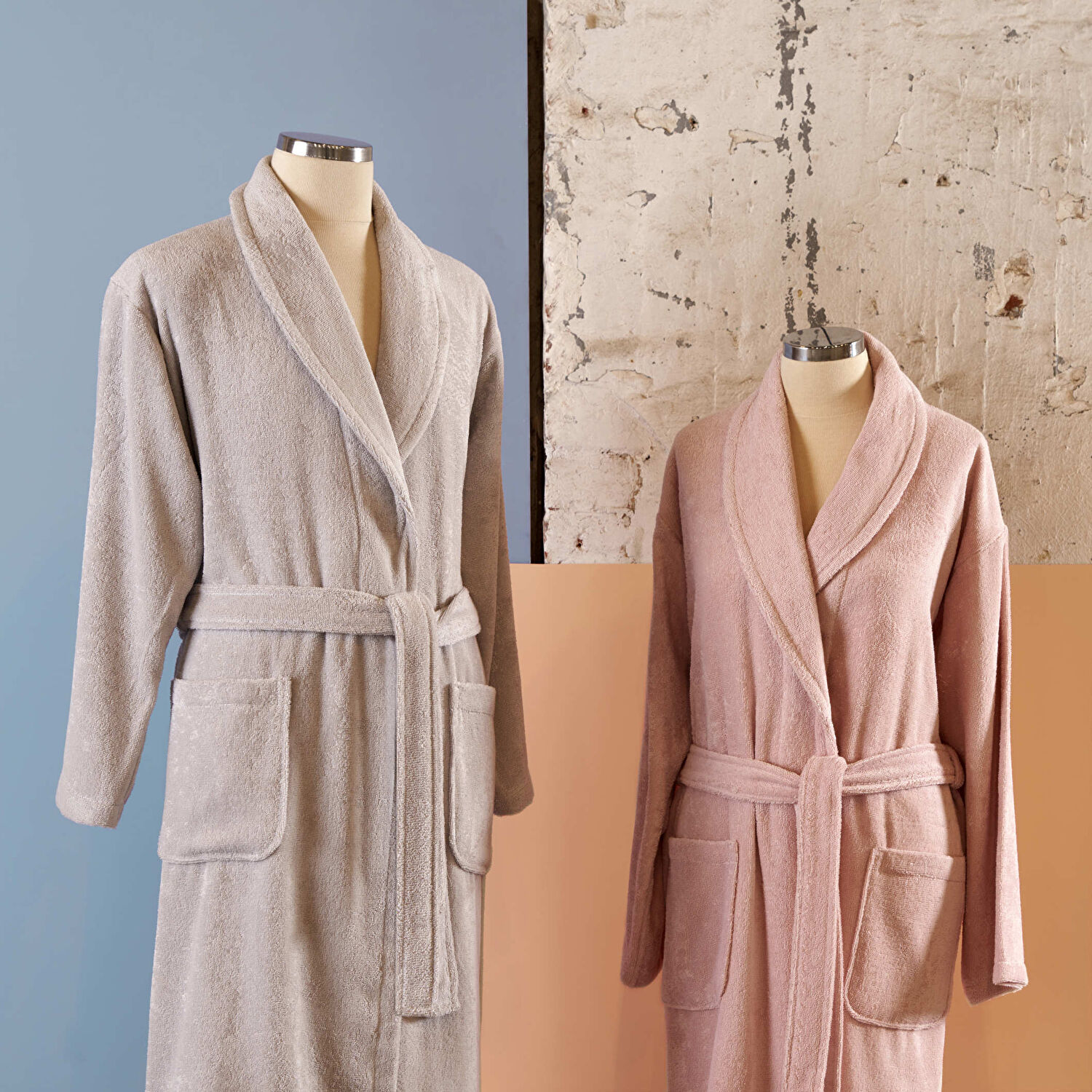 Linens Soft Pamuk Bornoz Pudra M