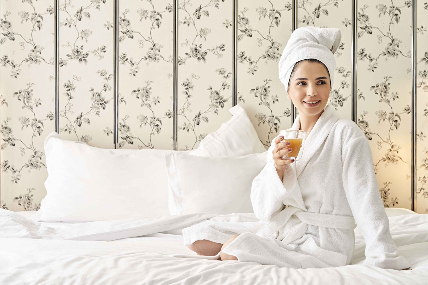 LINENS SOFT BORNOZ, L, BEYAZ