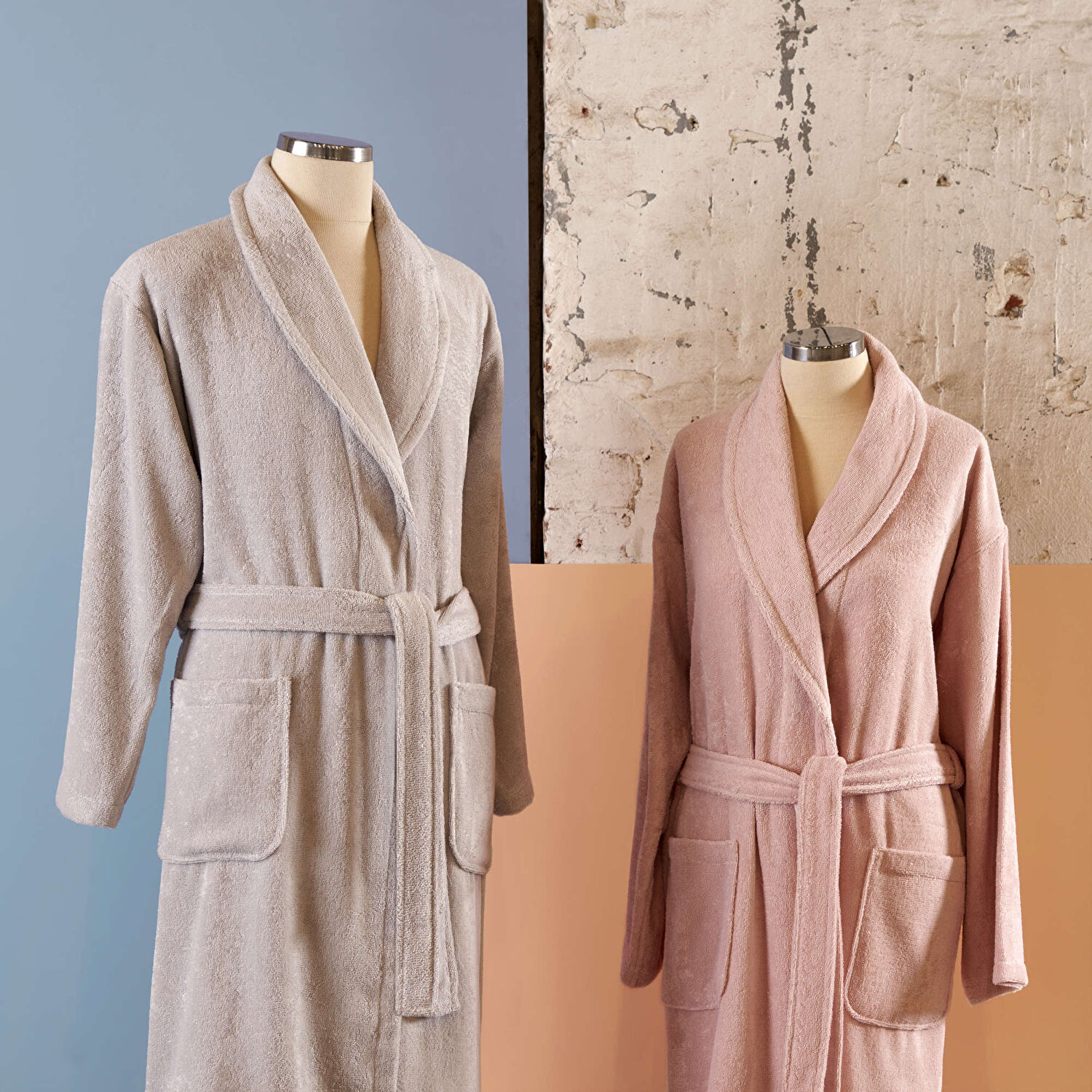 Linens Soft Pamuk Bornoz Gri L