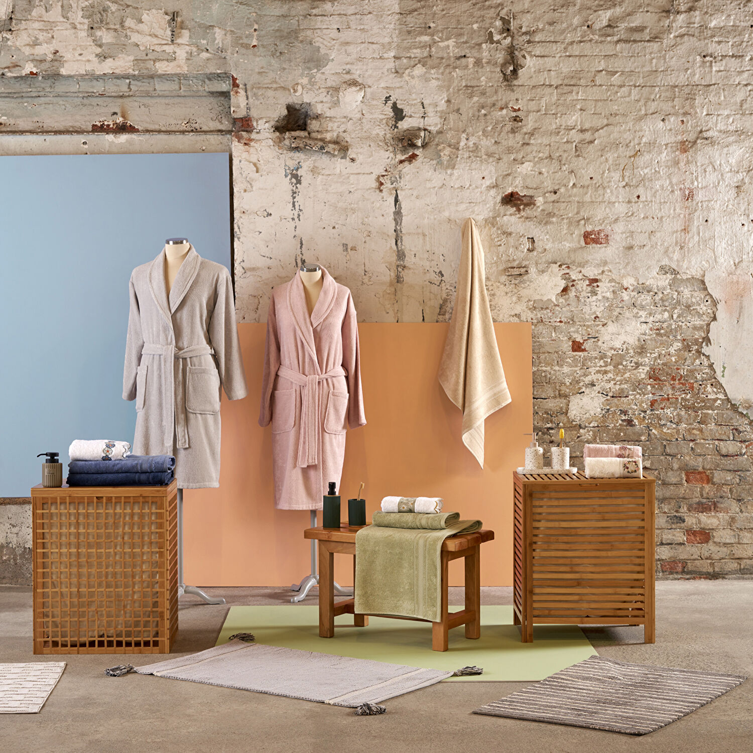 Linens Soft Pamuk Bornoz Gri L