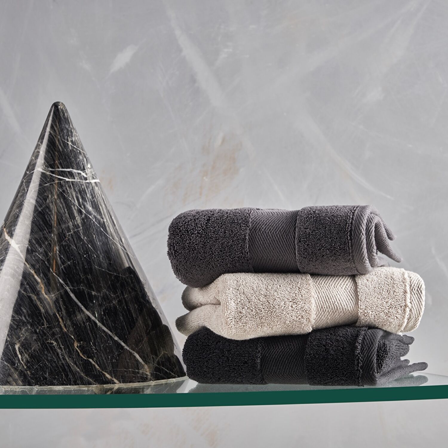 Linens Premium Pamuk 50x85 cm Yüz Havlusu Antrasit