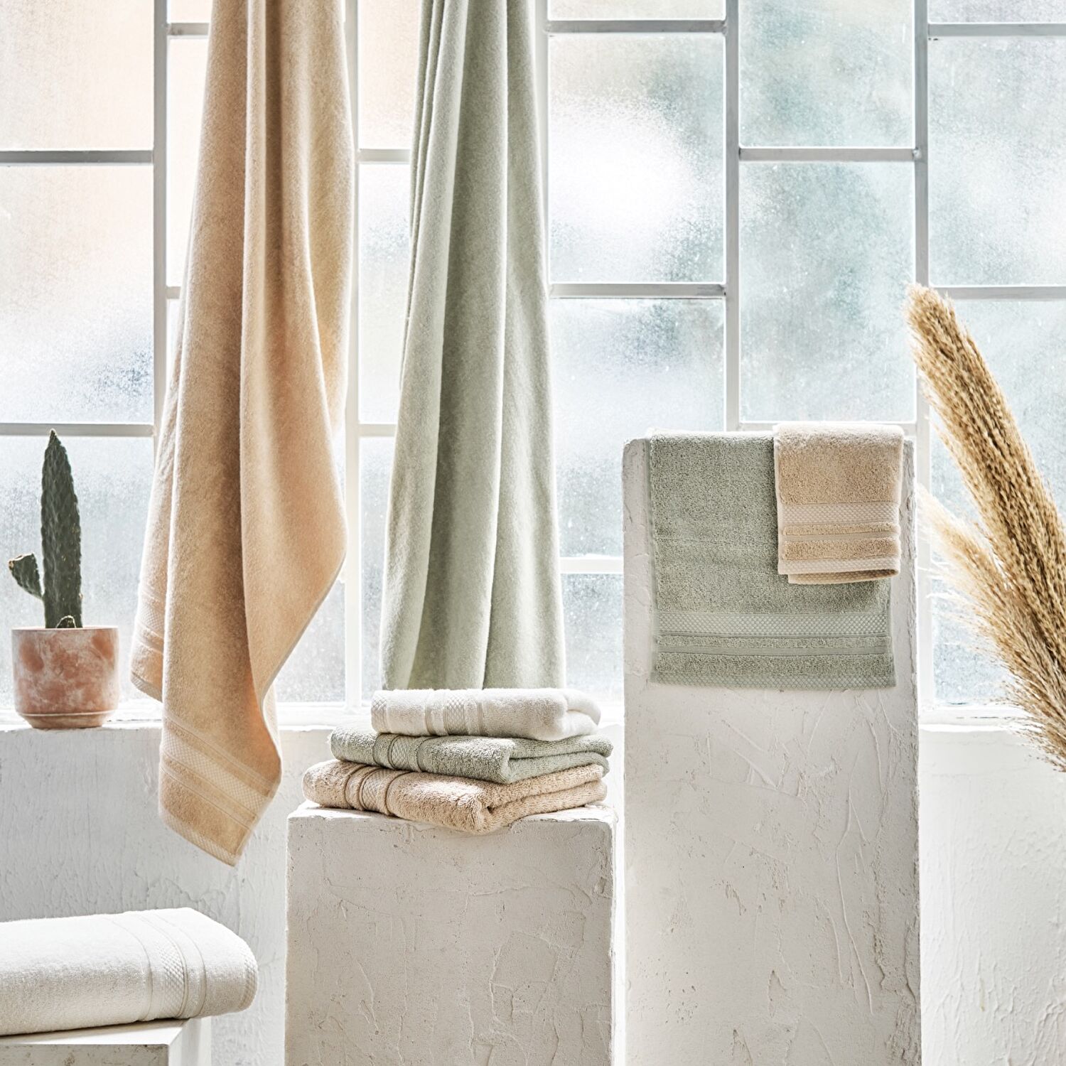 Linens Soft Pamuk 30x45 cm El Havlusu Yeşil