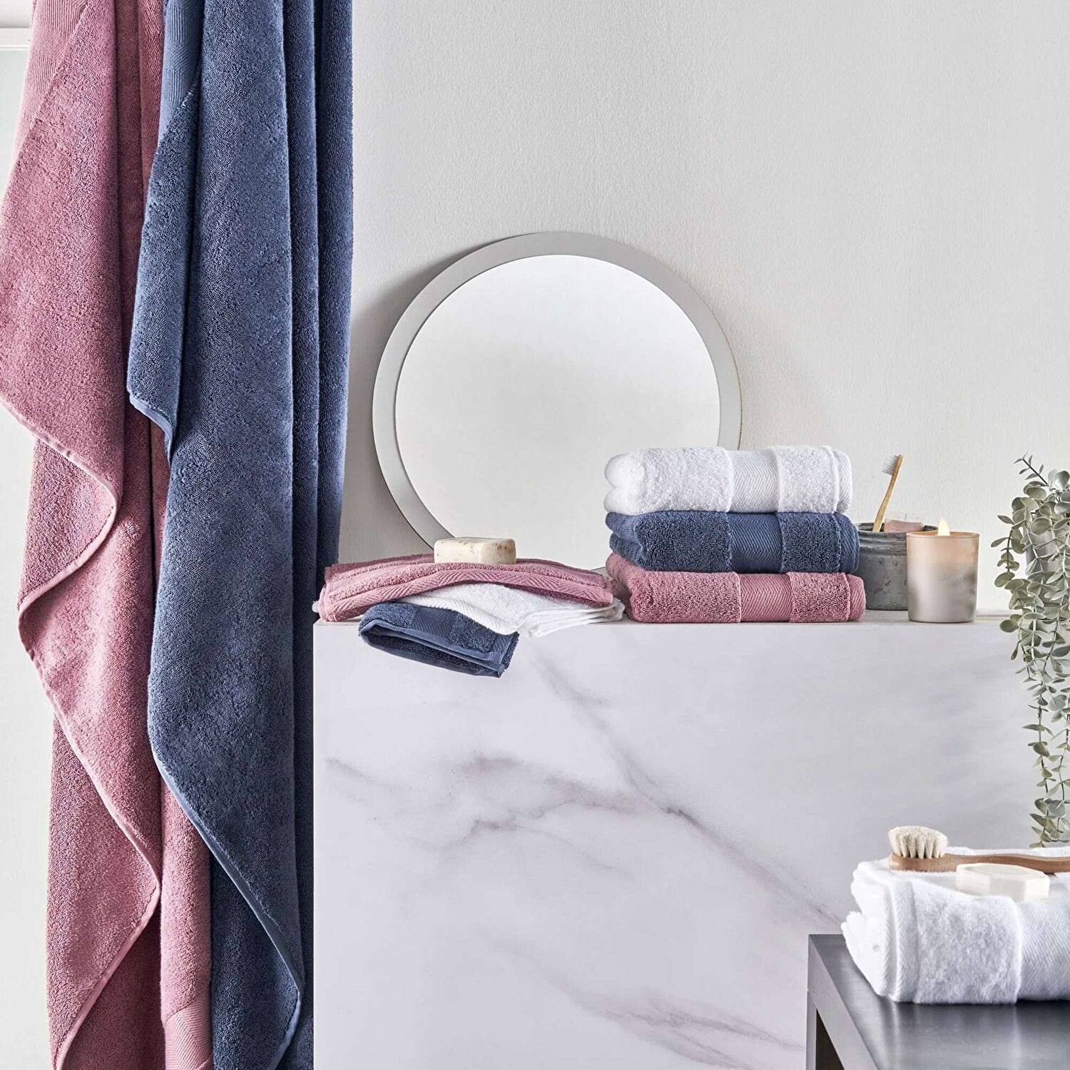 Linens Premium Pamuk 85x150 cm Banyo Havlusu Beyaz