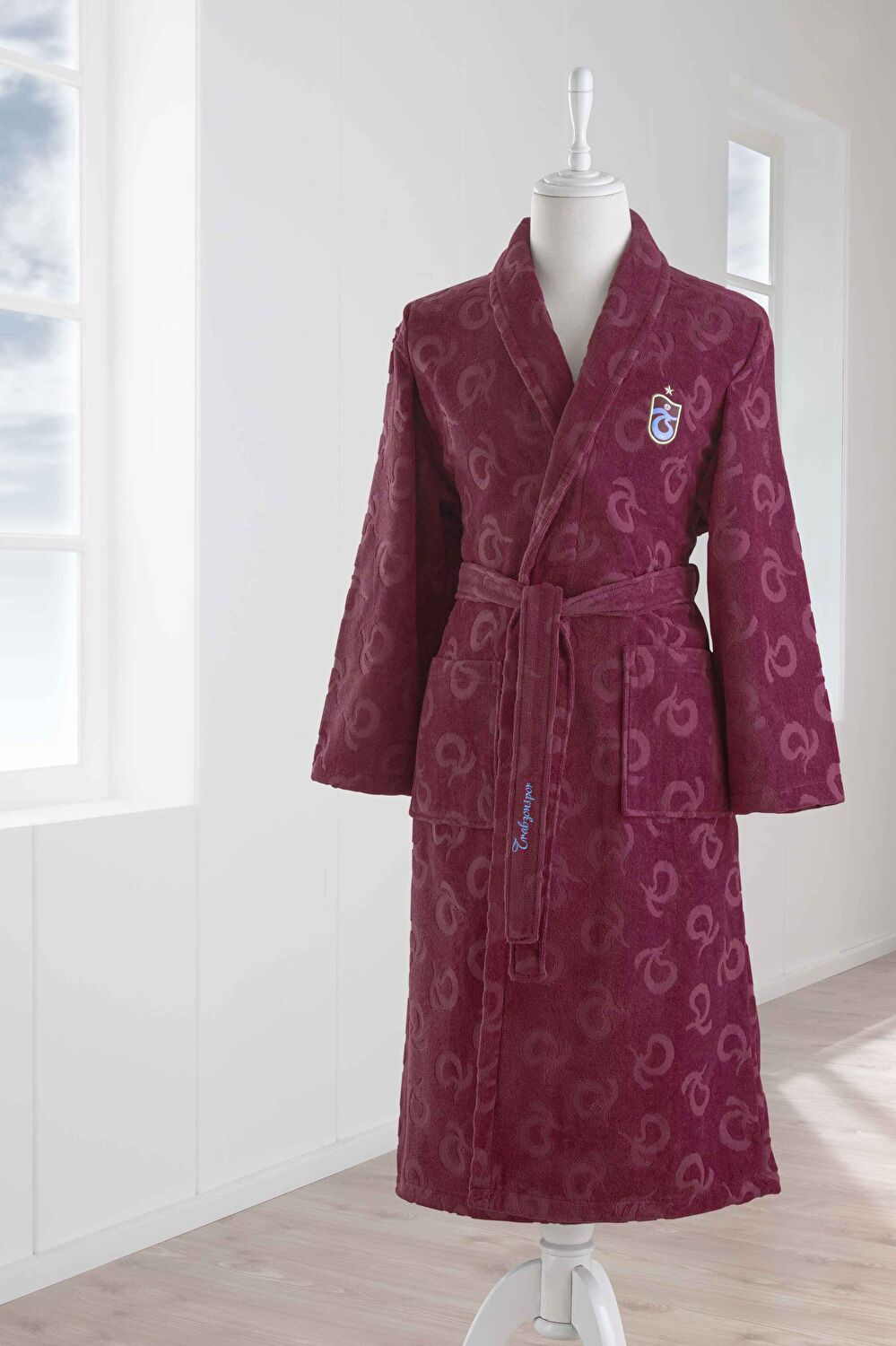 Taç Lisanslı Trabzonspor Jakar Pamuk M Yetişkin Bornoz Bordo