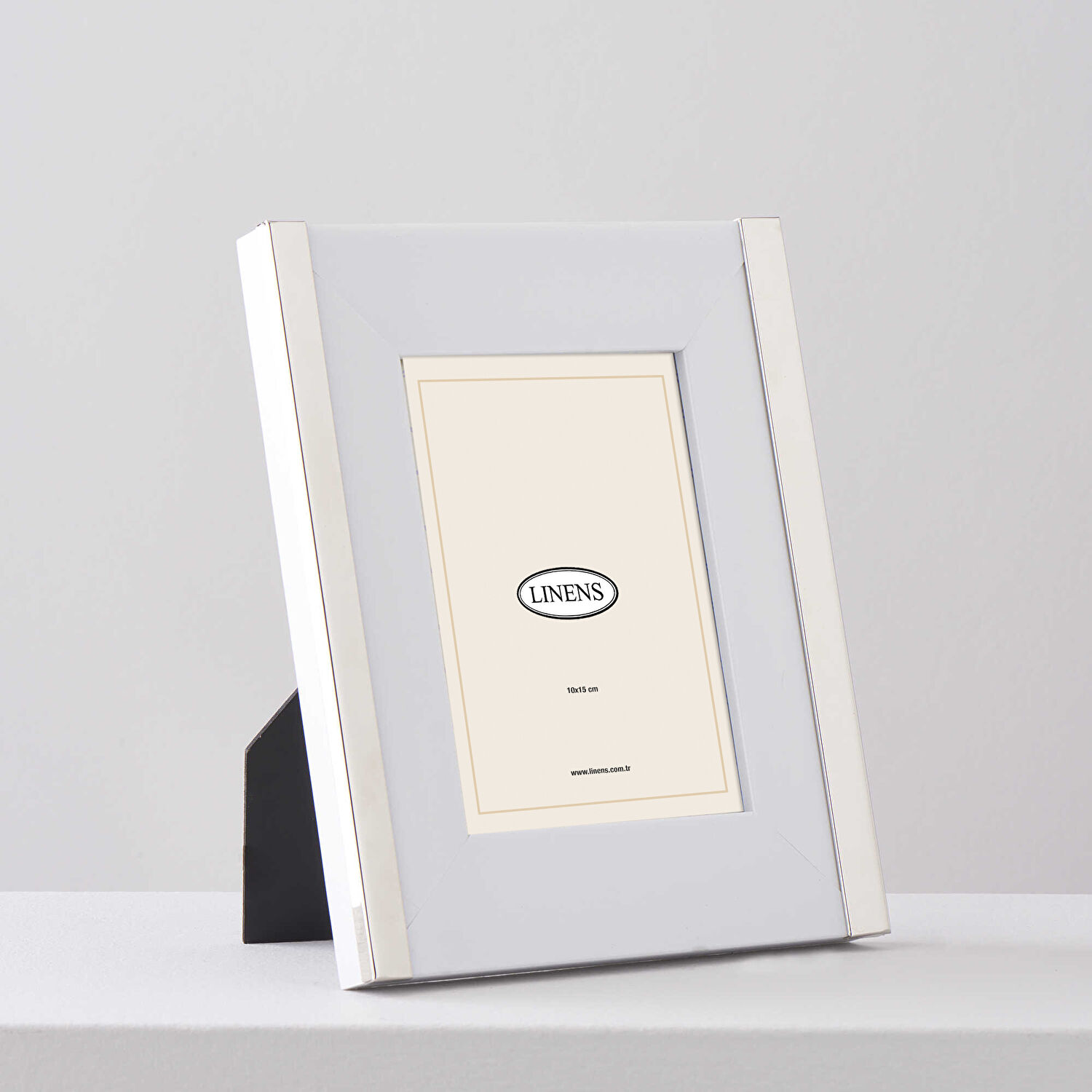 Linens Thick 10x15 cm Çerçeve Gümüş Beyaz