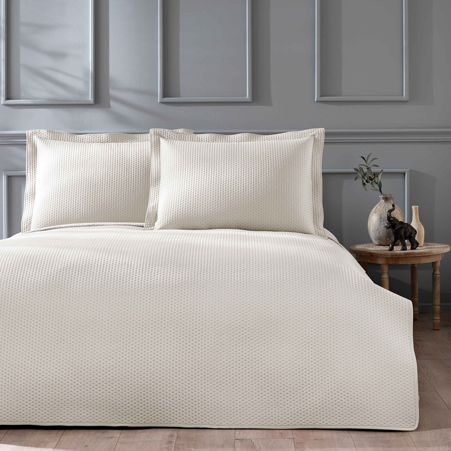 Linens Mist Çift Kişilik Yatak Örtüsü Seti Kahve