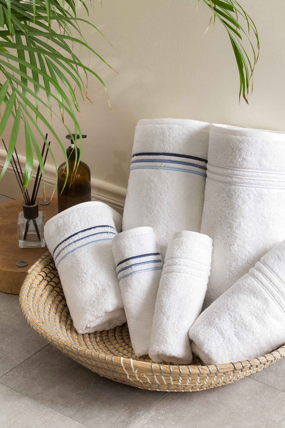 Valeron Trio 50x100 cm Yüz Havlusu Beyaz