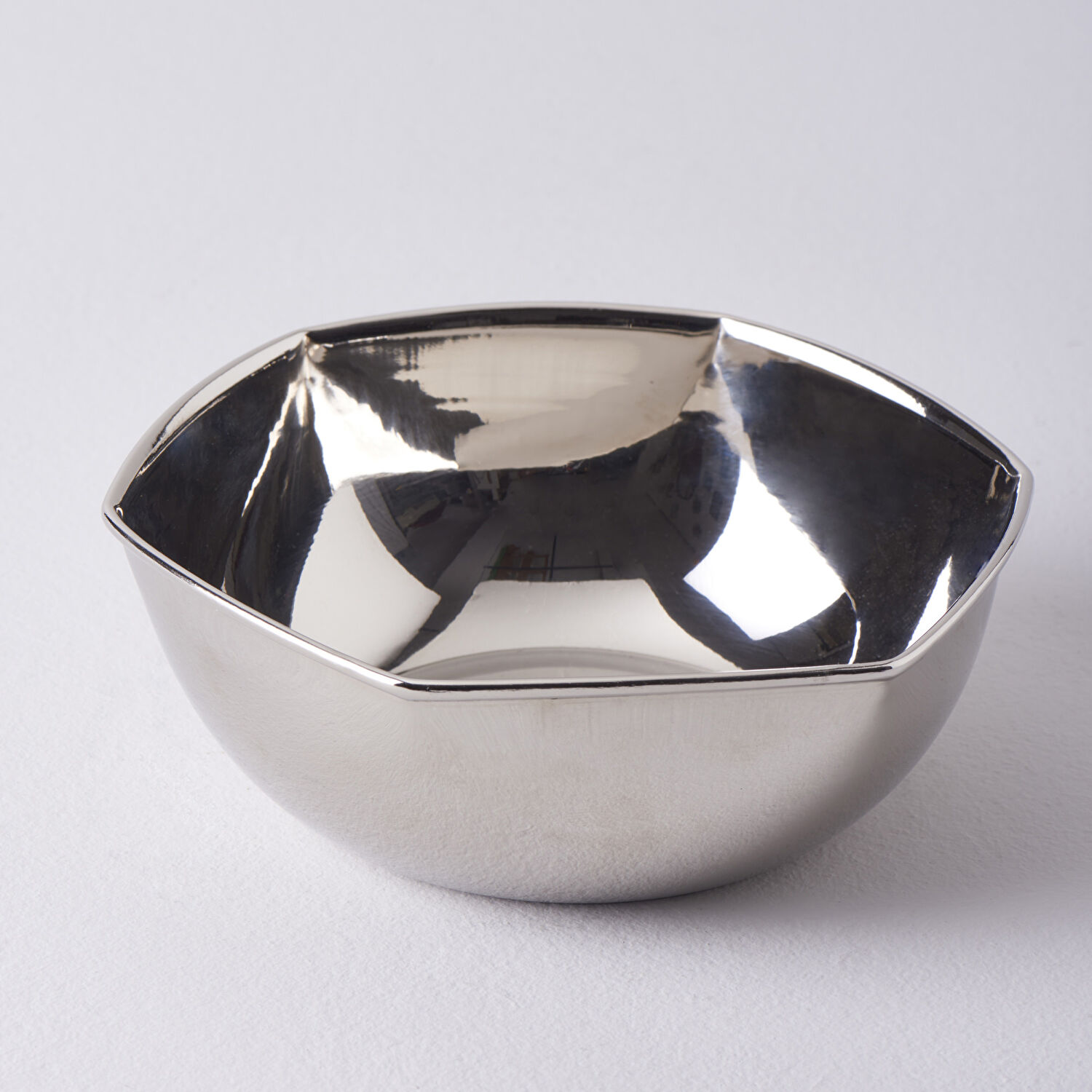 Linens Wawe 16x16x6 cm Kase Gümüş