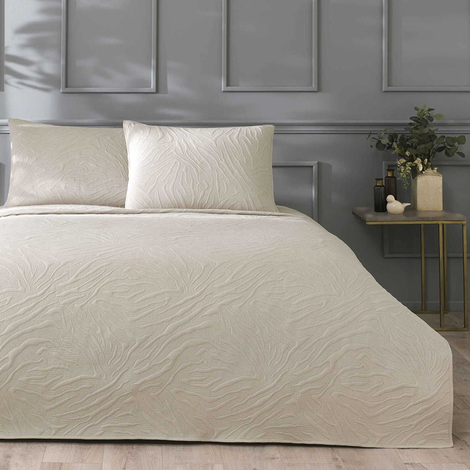 Linens Wild Yatak Örtüsü Bej Çift Kişilik