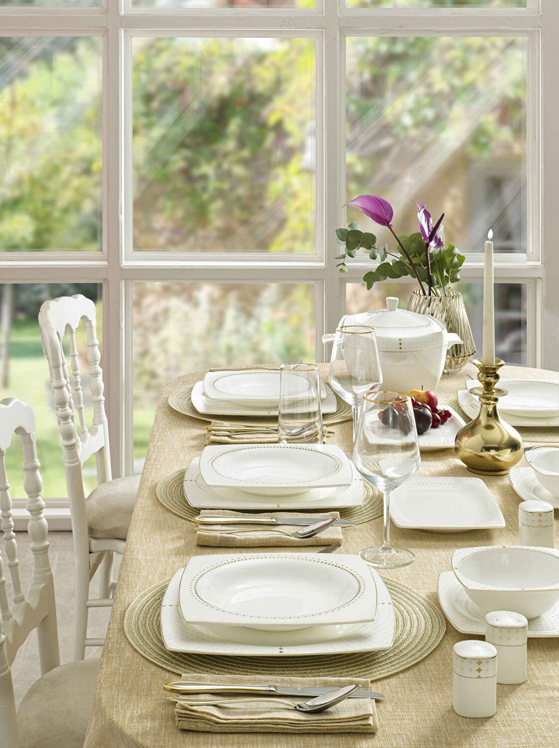 Pierre Cardin Almond 60 Parça Yemek Takımı