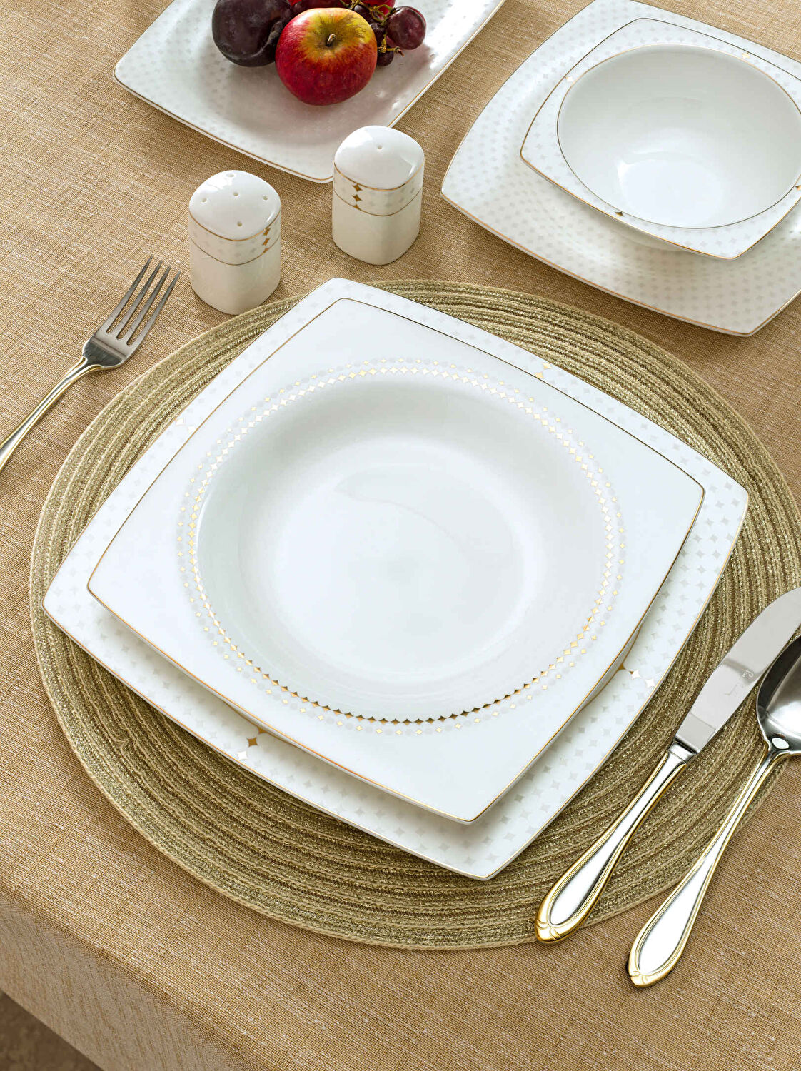 Pierre Cardin Almond 60 Parça Yemek Takımı