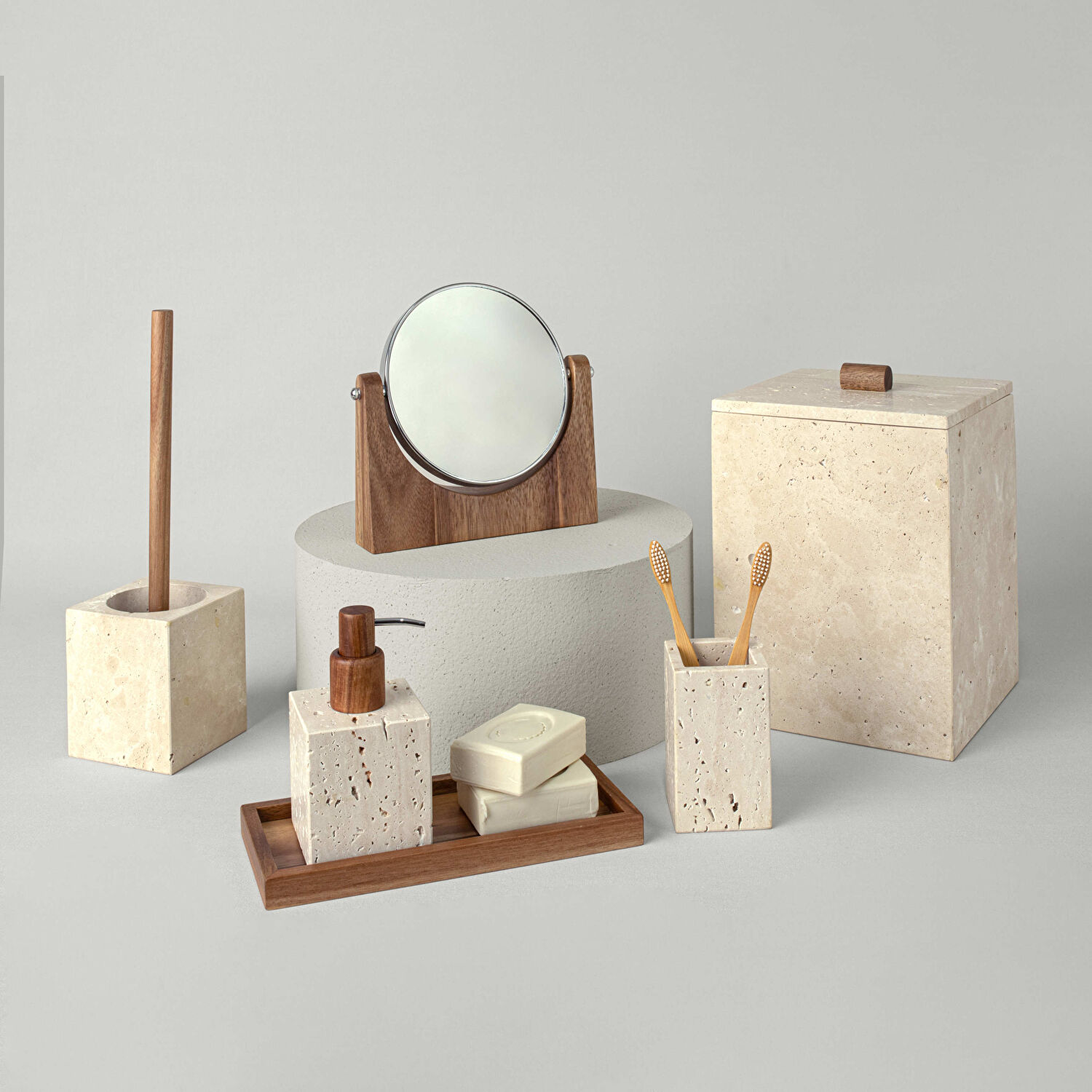 Linens Marble 22,4x4,4x21 cm Makyaj Aynası