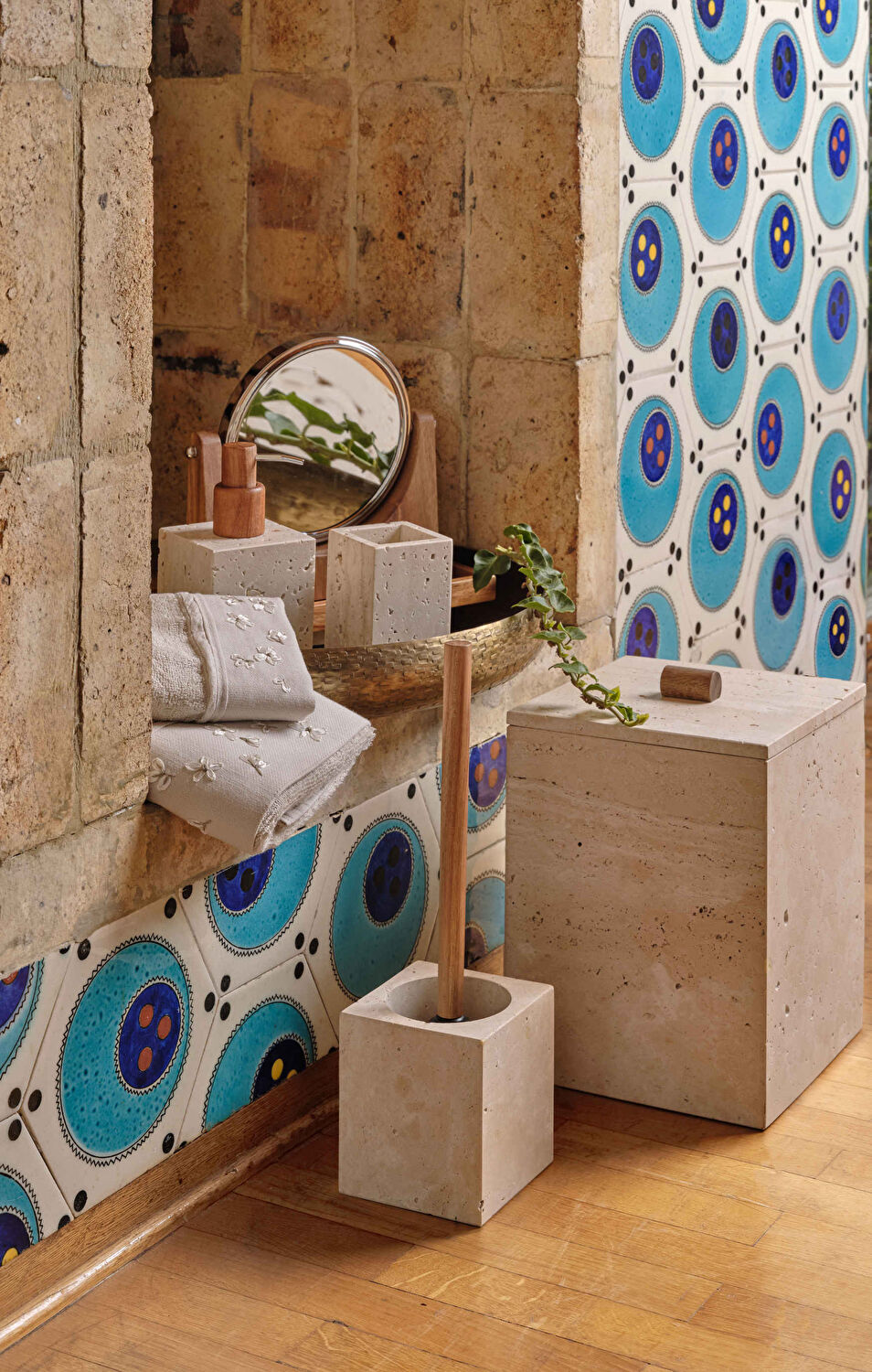 Linens Marble 20x20x29 cm Çöp Kovası