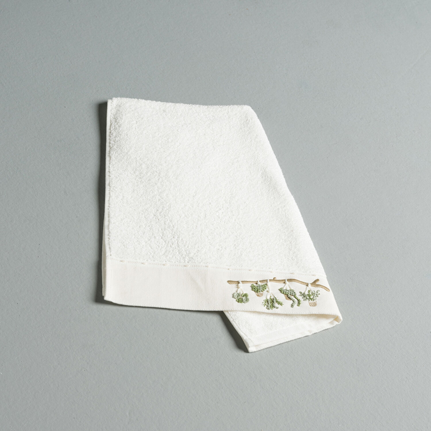 Linens Liana Pamuk 50X85 cm Yüz Havlusu Ekru